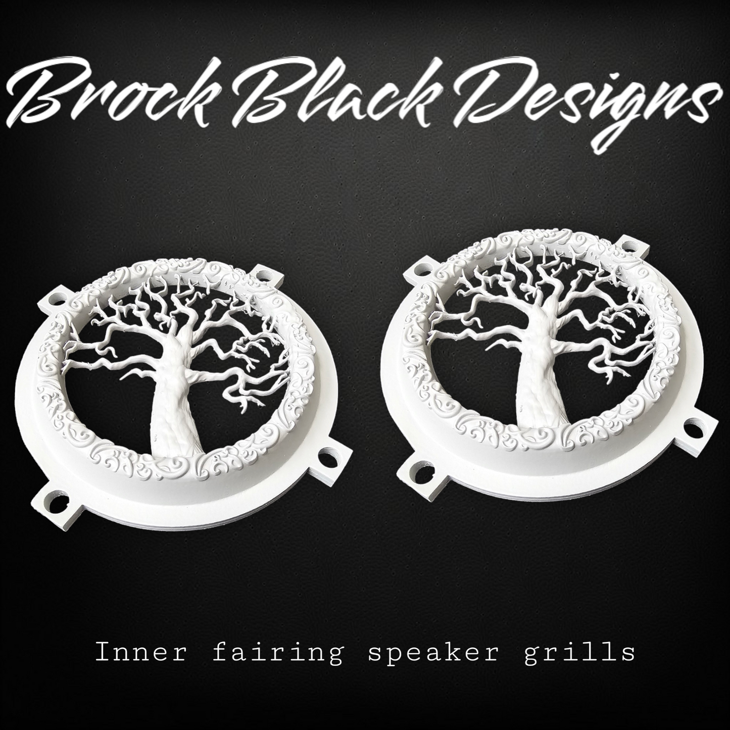 97-25+ Touring 3D tree of life speakers grill covers set