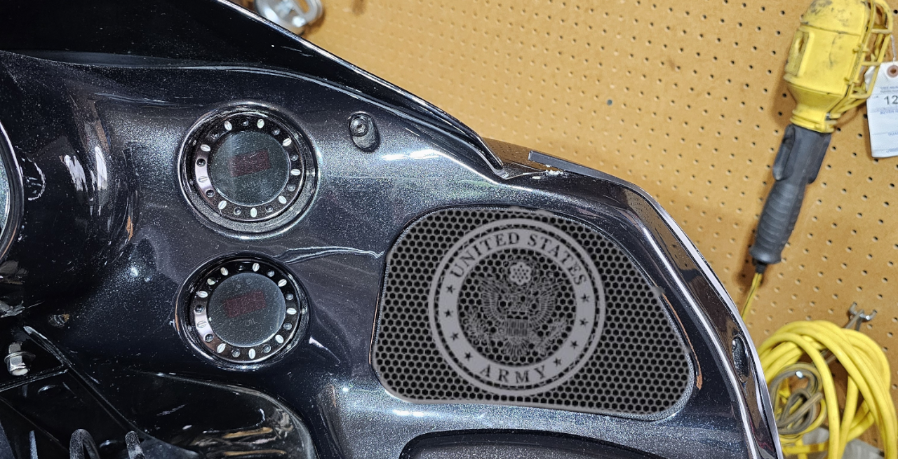 98-2024 Road Glide 3D Army seal speakers grill covers set