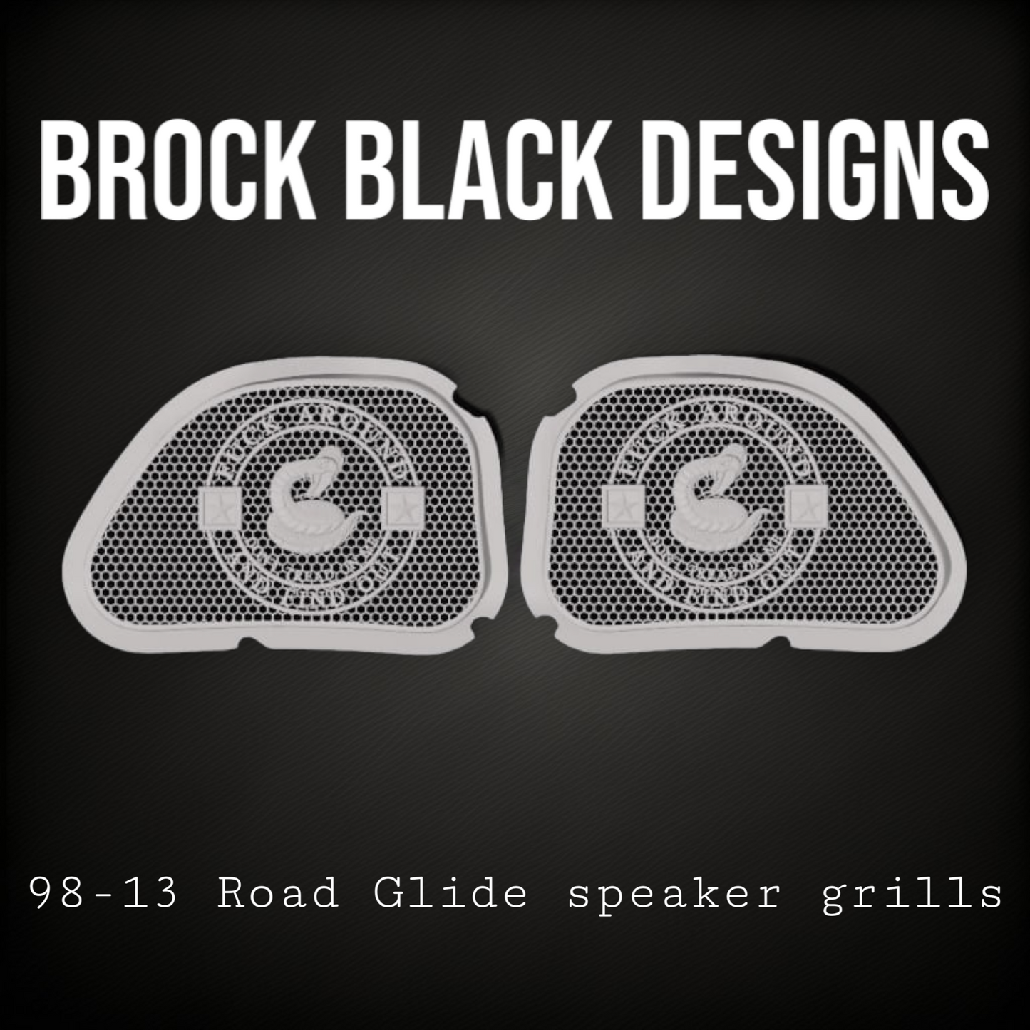 98-2024 Road Glide inner 3D Don't Tread on me speakers grill covers set