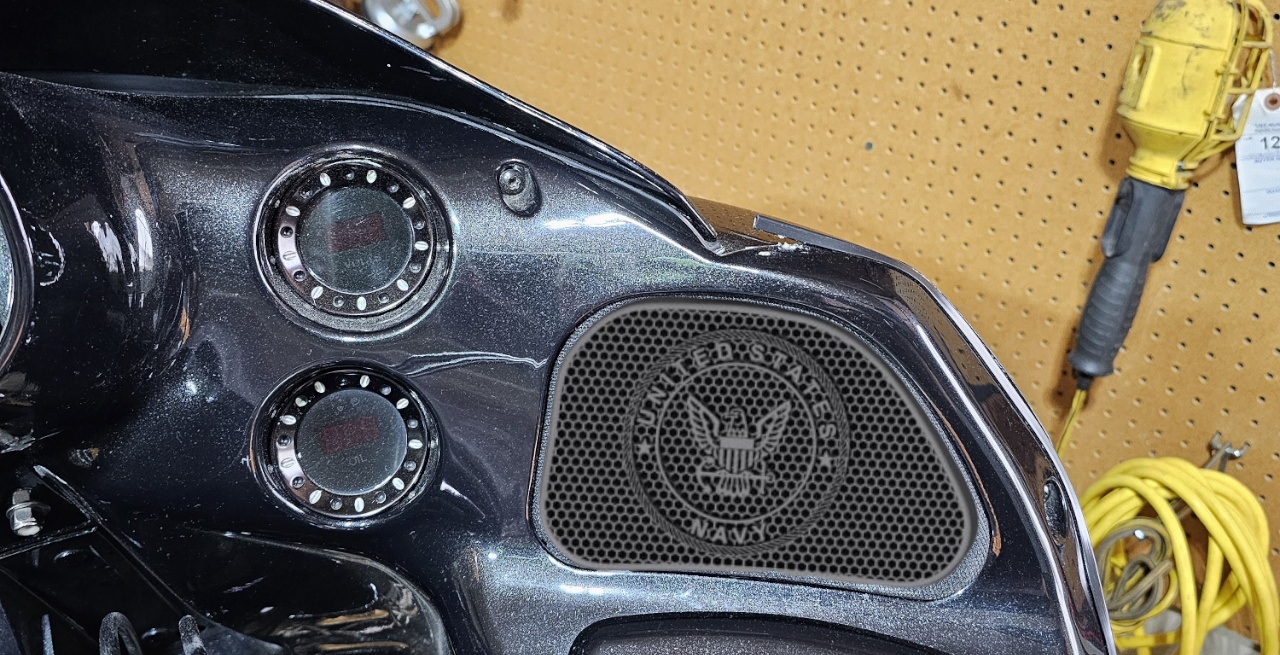98-2024 Road Glide 3D Navy speakers grill covers set