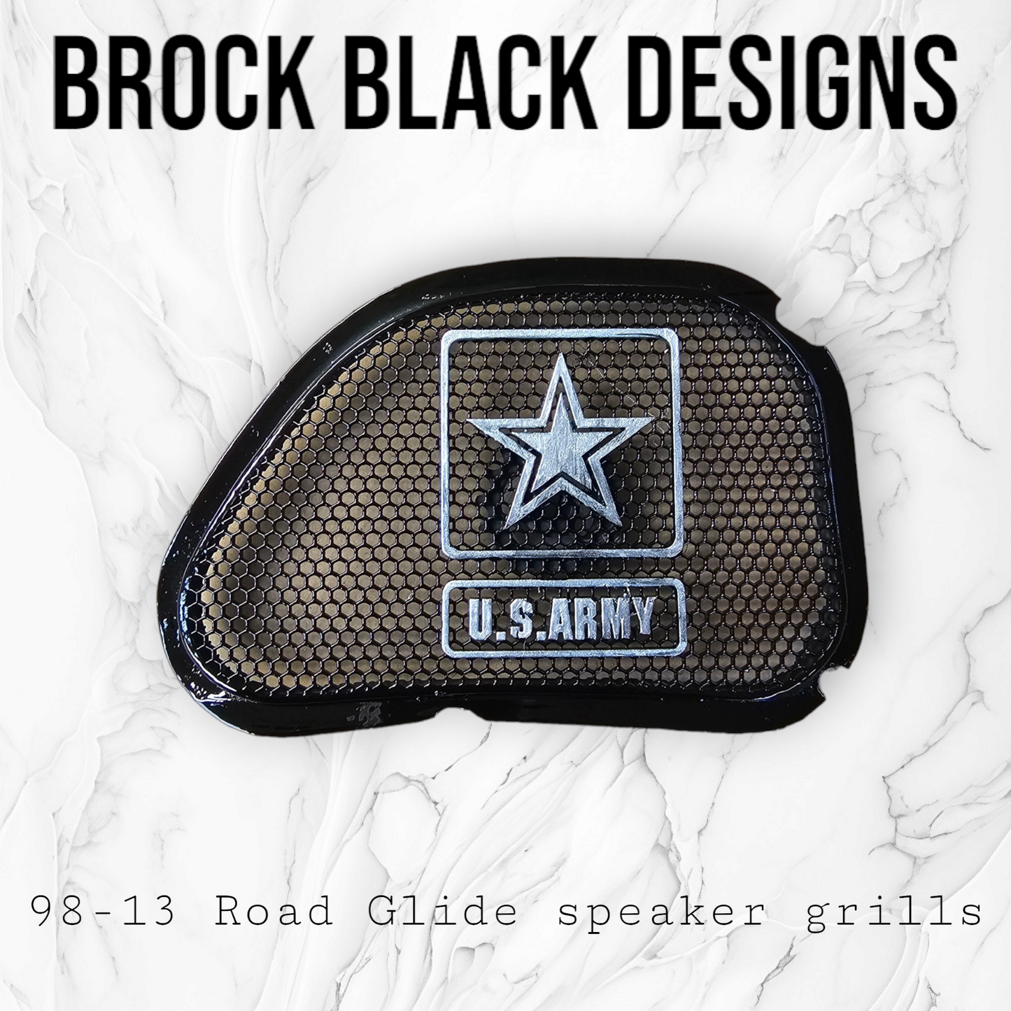 98-2024 Road Glide 3D Army speakers grill covers set