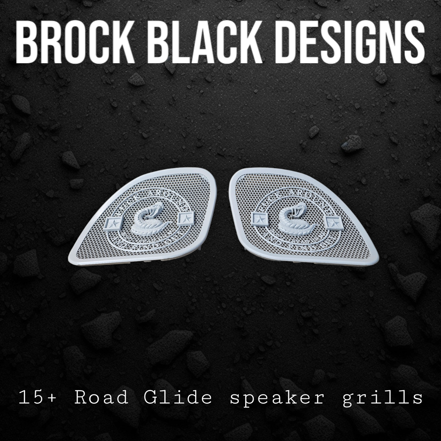 98-2024 Road Glide inner 3D Don't Tread on me speakers grill covers set