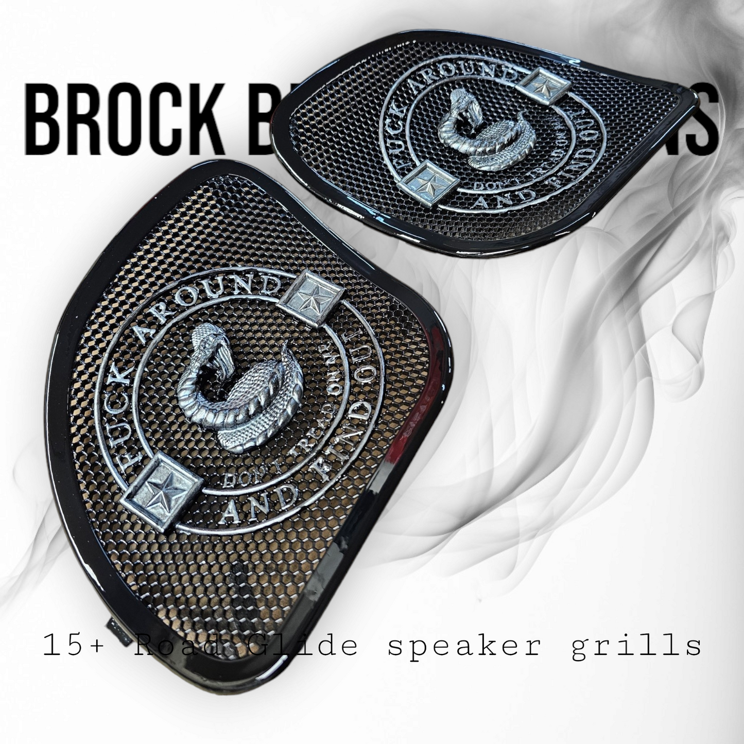 98-2024 Road Glide inner 3D Don't Tread on me speakers grill covers set