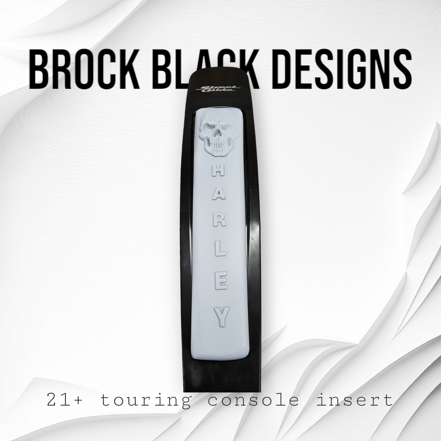 21+ skull flag console insert