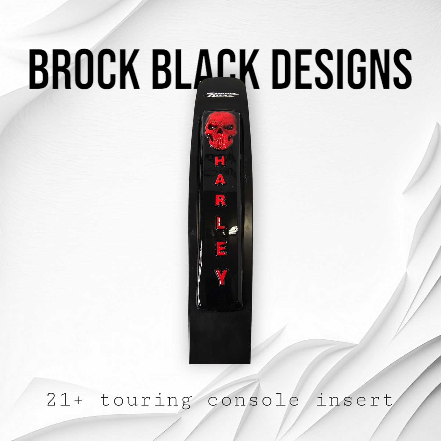 21+ skull flag console insert