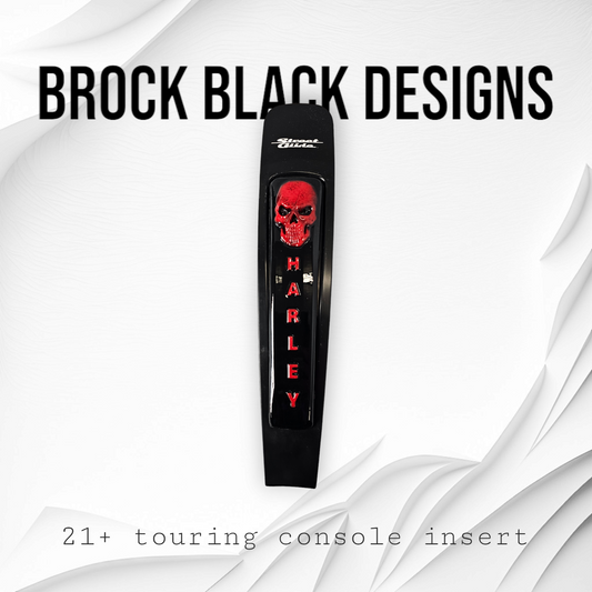 21+ skull flag console insert