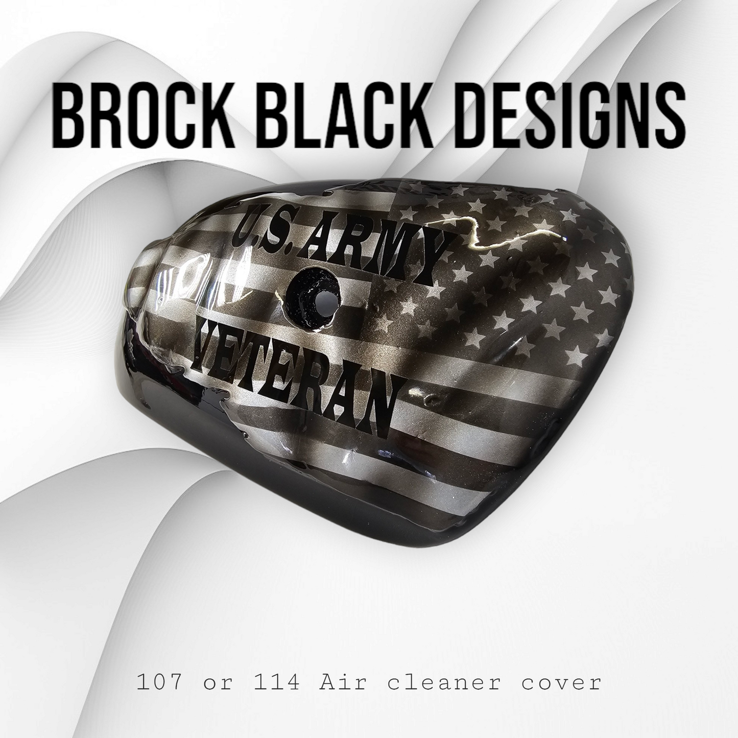 US Army Veteran 107 Harley air cleaner