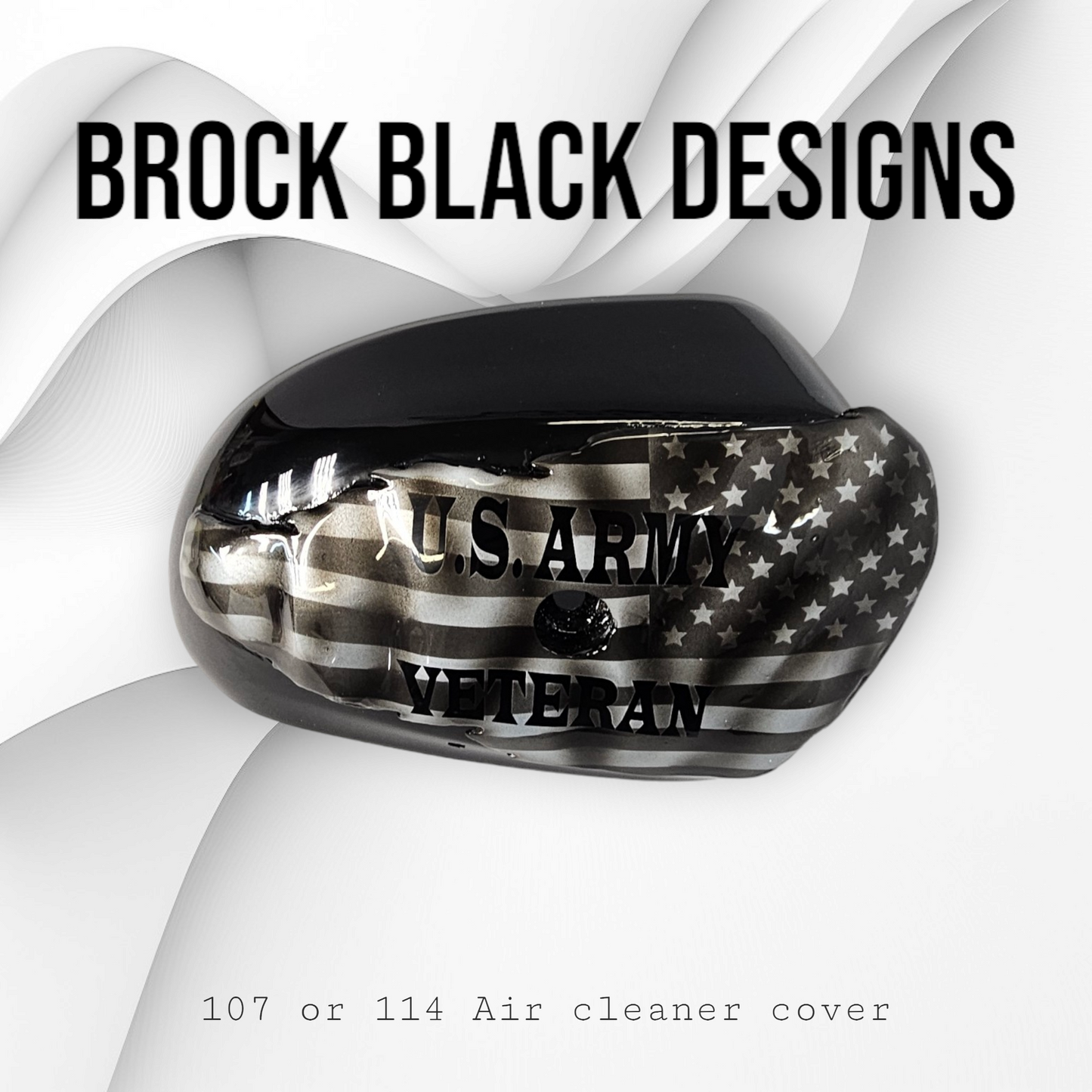 US Army Veteran 107 Harley air cleaner