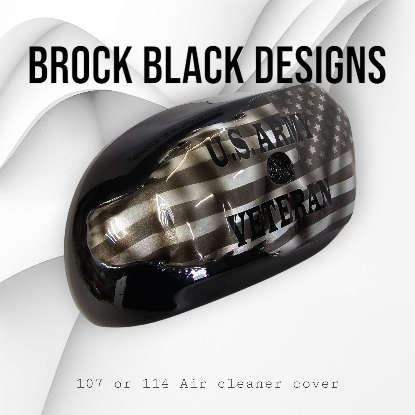 US Army Veteran 107 Harley air cleaner