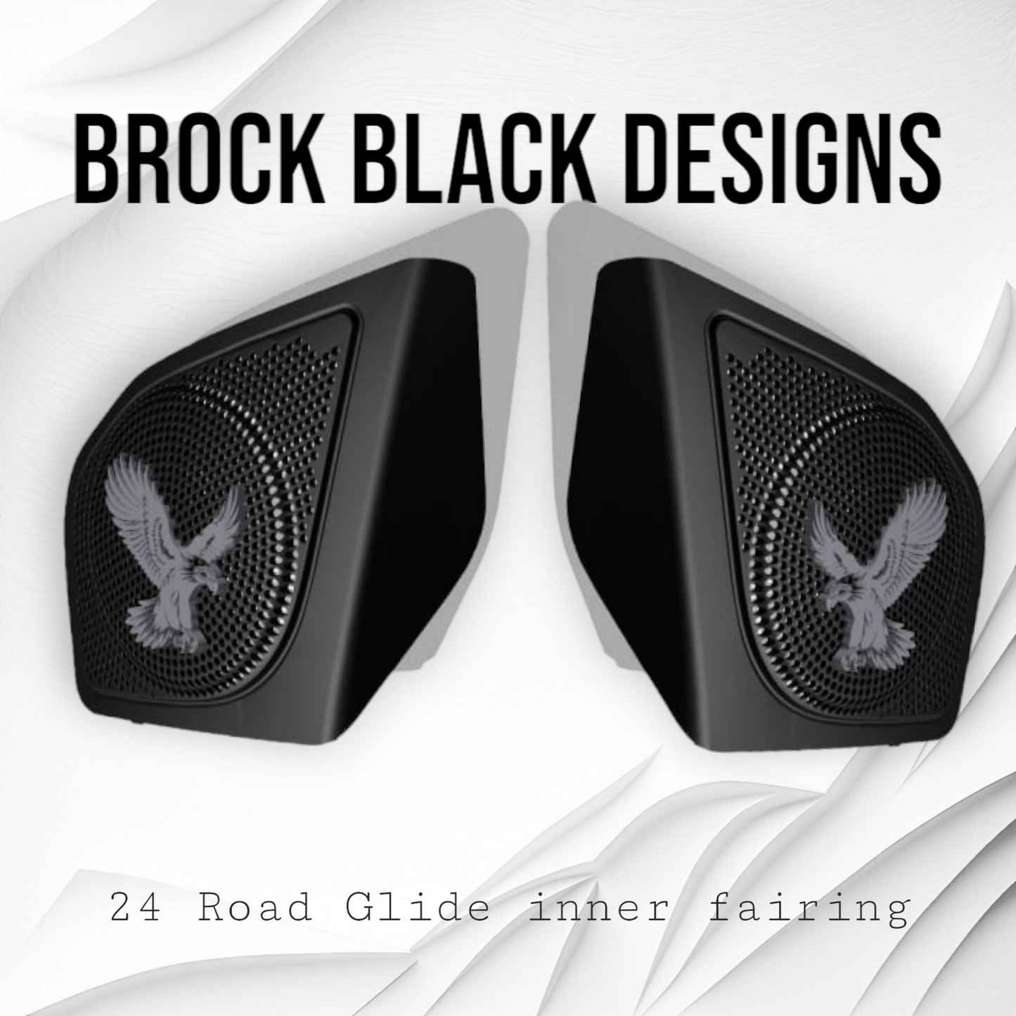 98-2024 Road Glide 3D Eagle speakers grill covers set