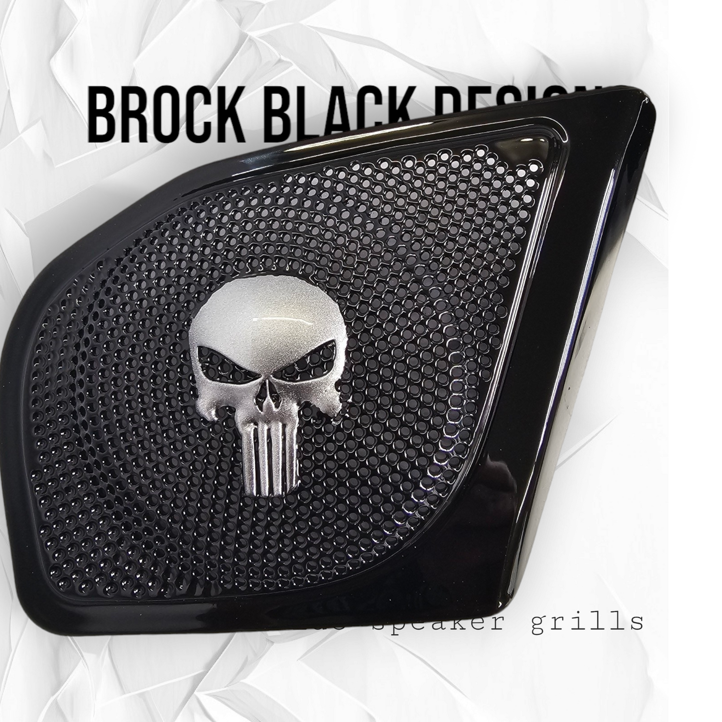 98-2024 Road Glide 3D punisher speakers grill covers set