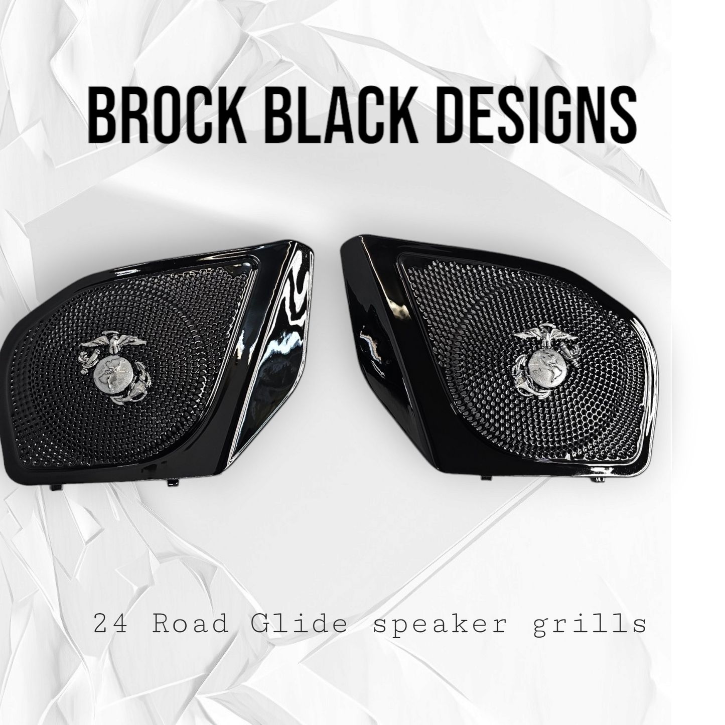 98-2024 Road Glide 3D USMC speakers grill covers set