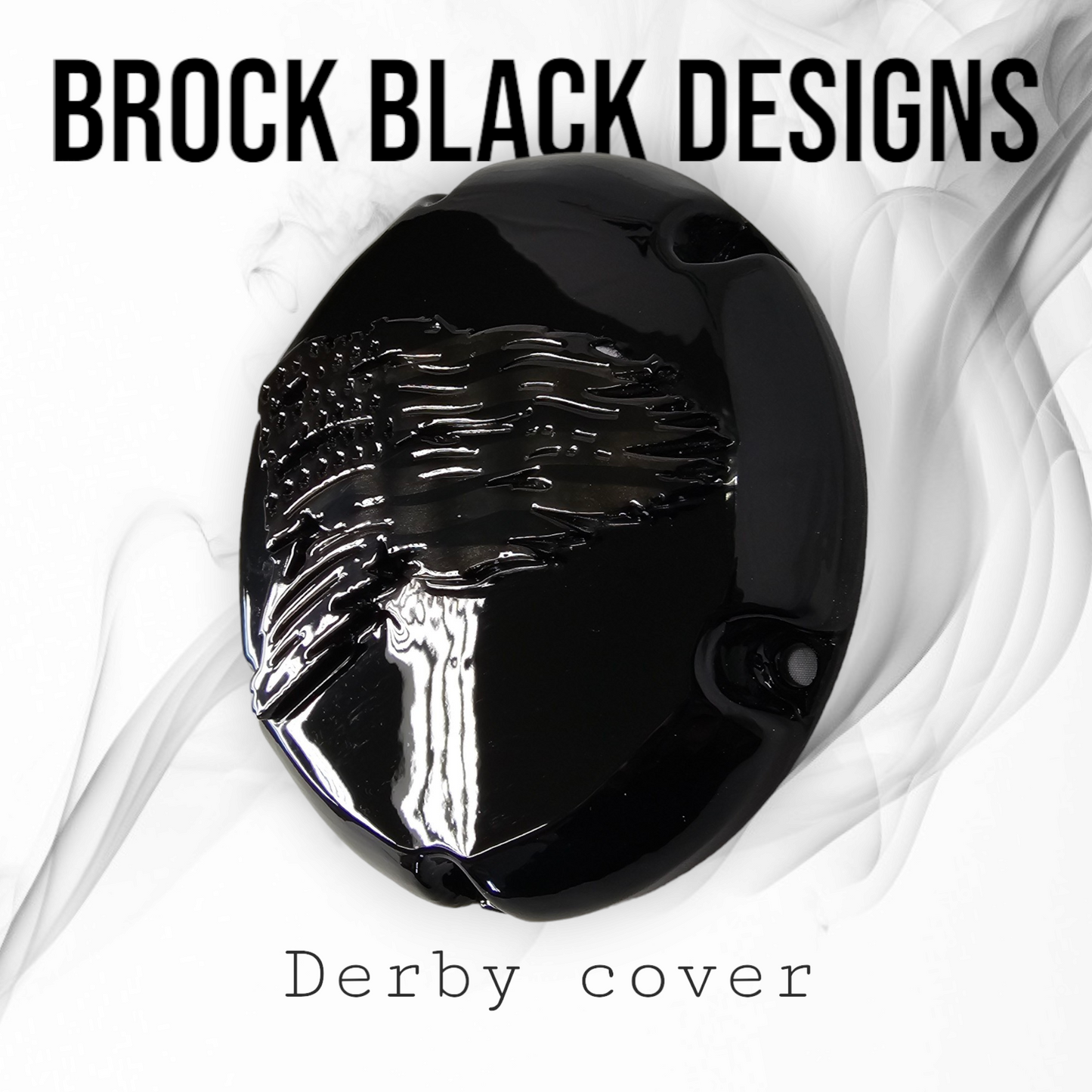 Recessed Tattered American Flag  Harley derby cover