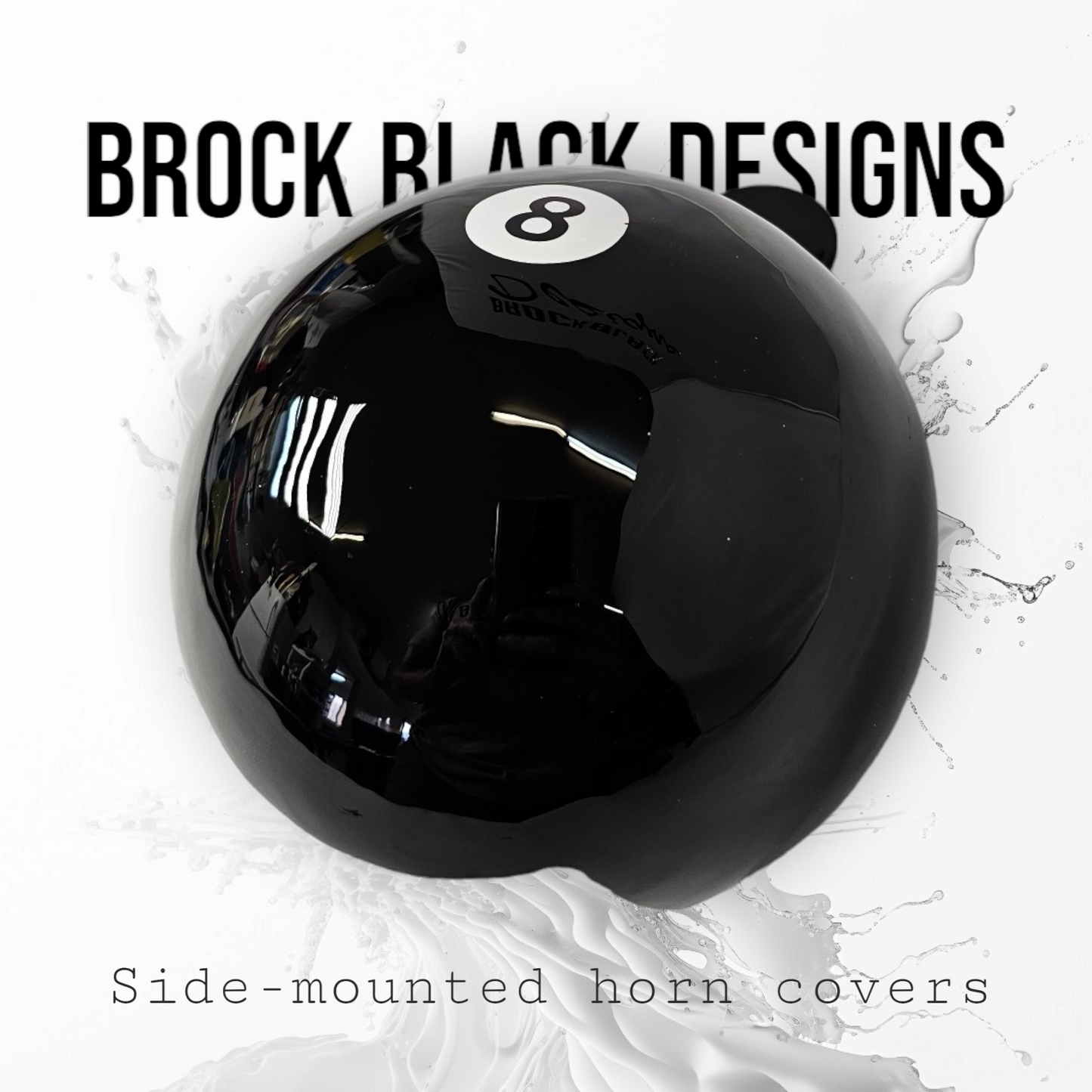 3D 8 ball horn cover