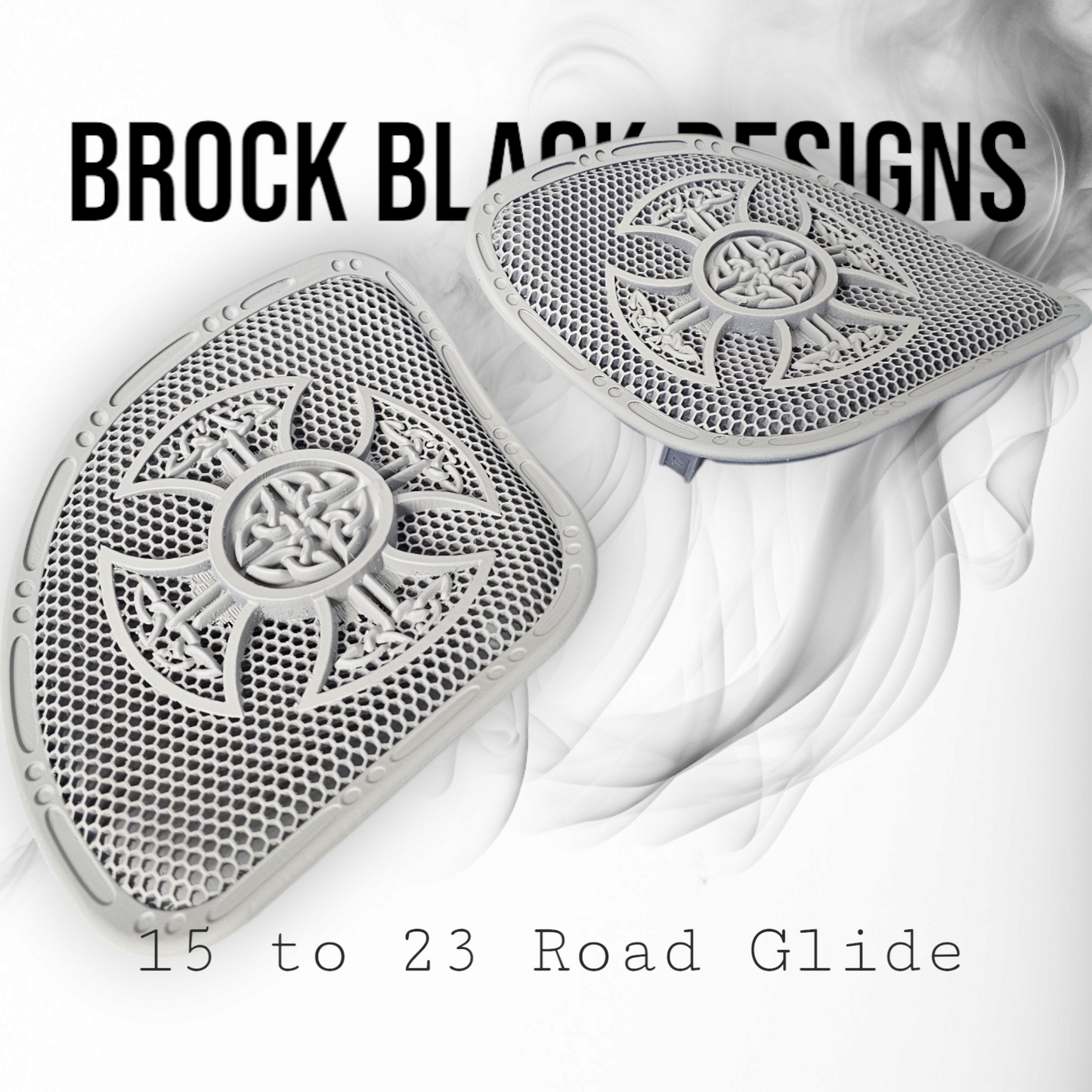 98-2024 Road Glide 3D Celtic cross speakers grill covers set