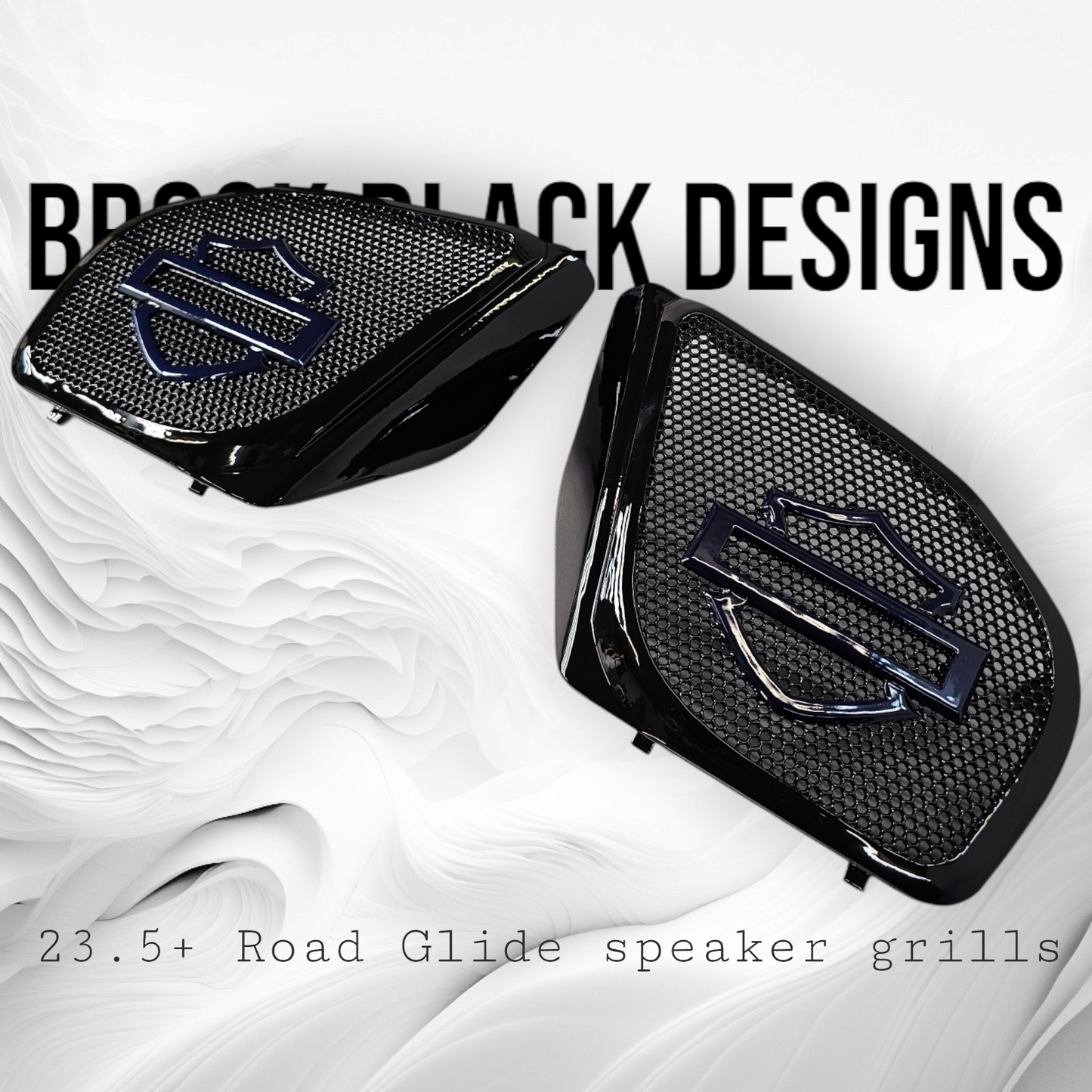 98 to 2024 Road Glide 3D shield speakers grill covers set