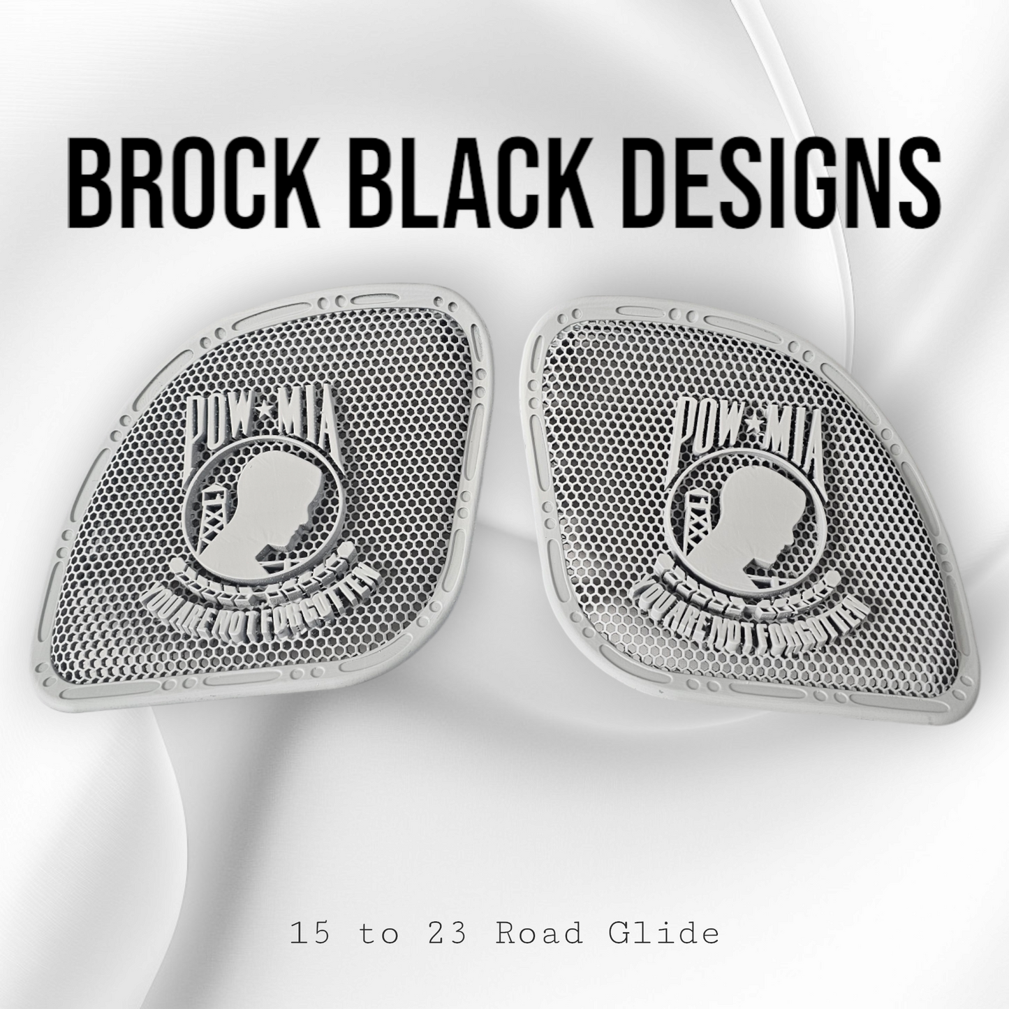 98-2024 Road Glide 3D POW MIA TRIBUTE speakers grill covers set