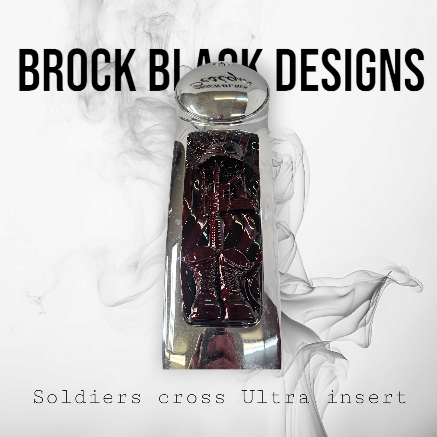 08+ Ultra/Electra glide touring console insert 3D Soldiers cross