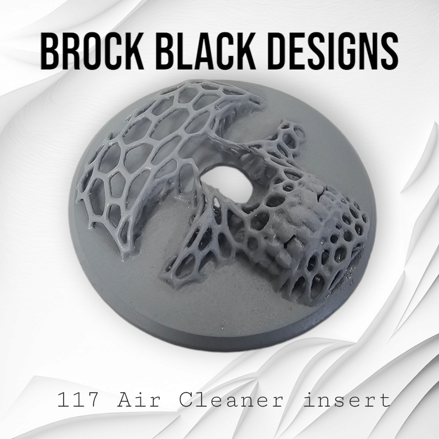 117 air cleaner insert 3D webbed skull