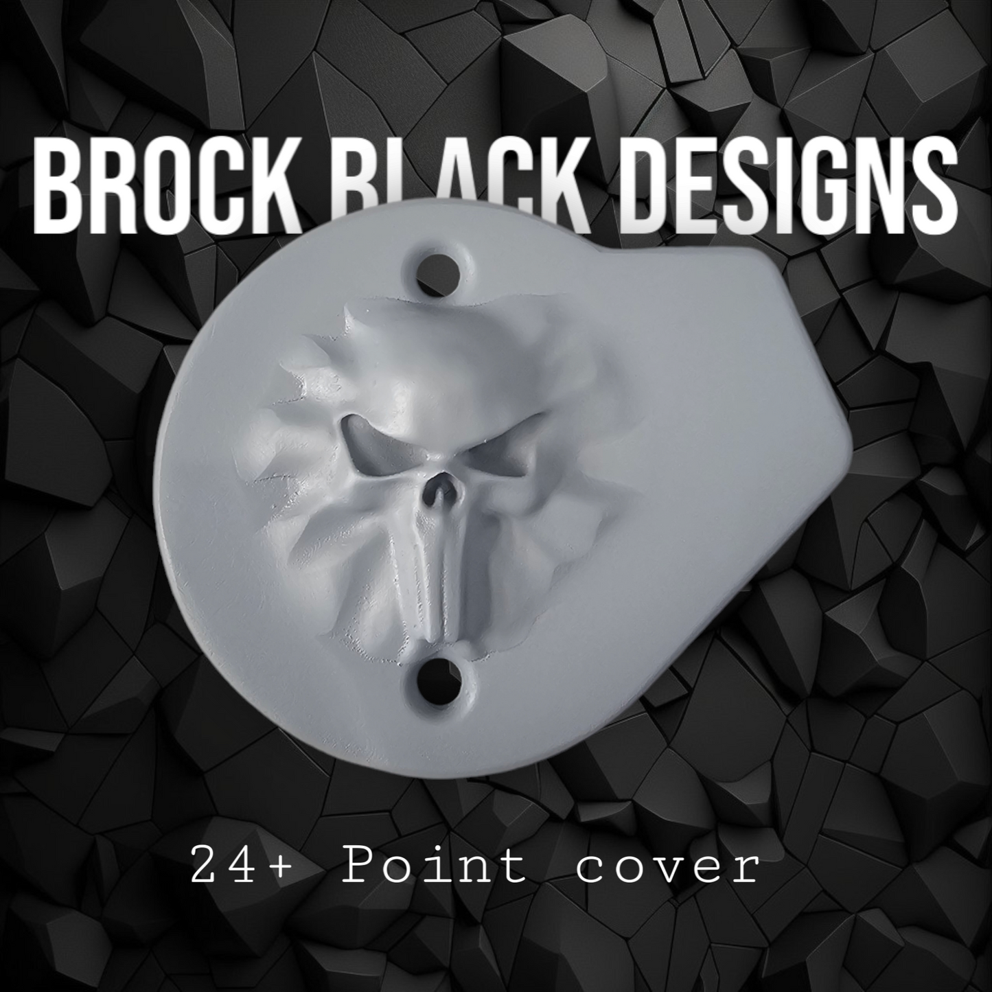 Punisher skull stretching through flag Harley derby and points cover