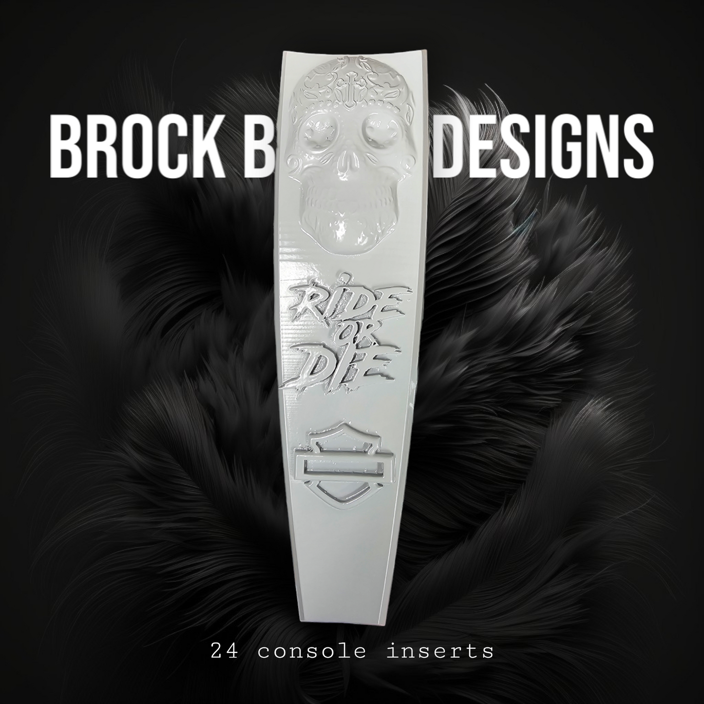 08+ touring console insert 3D sugar skull