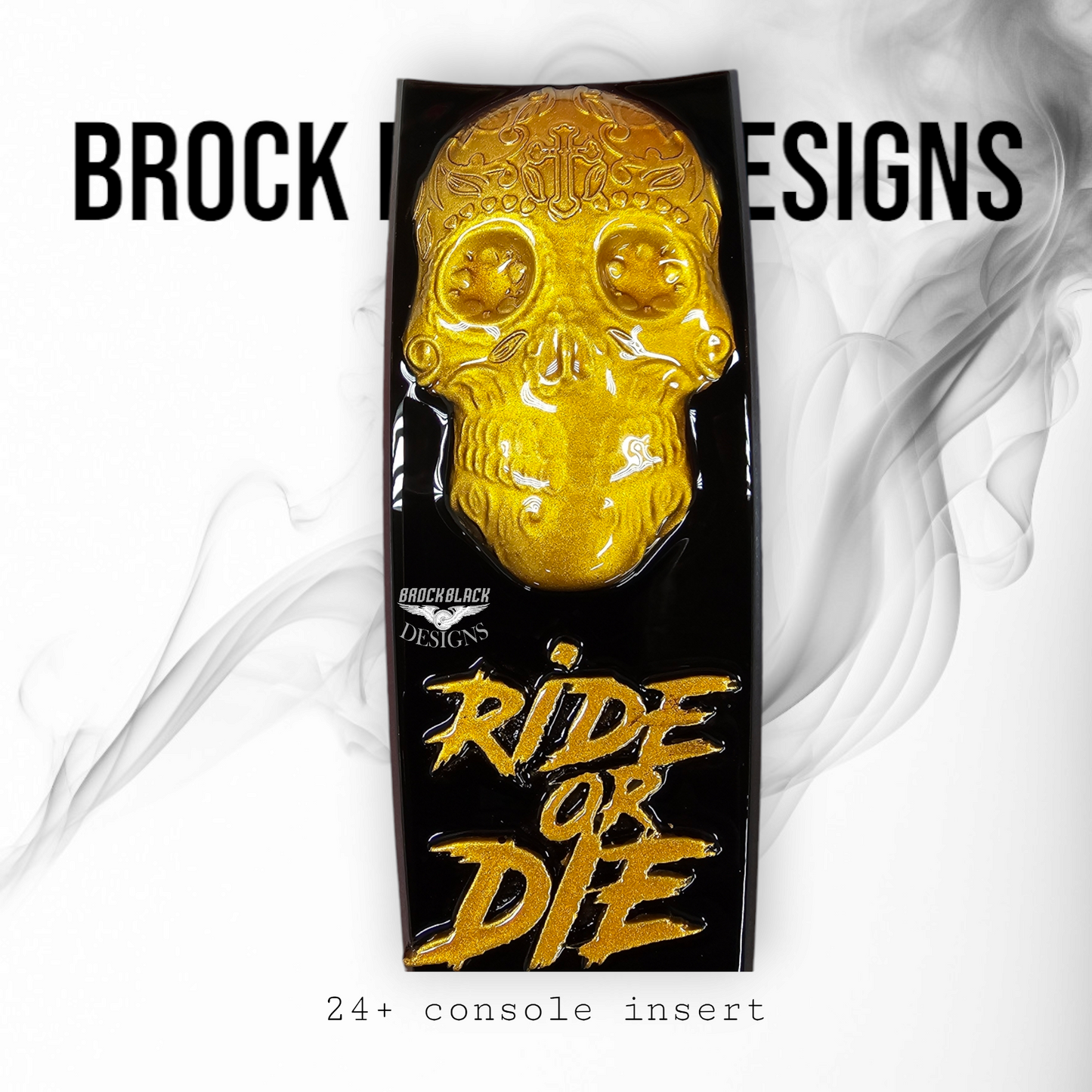 08+ touring console insert 3D sugar skull