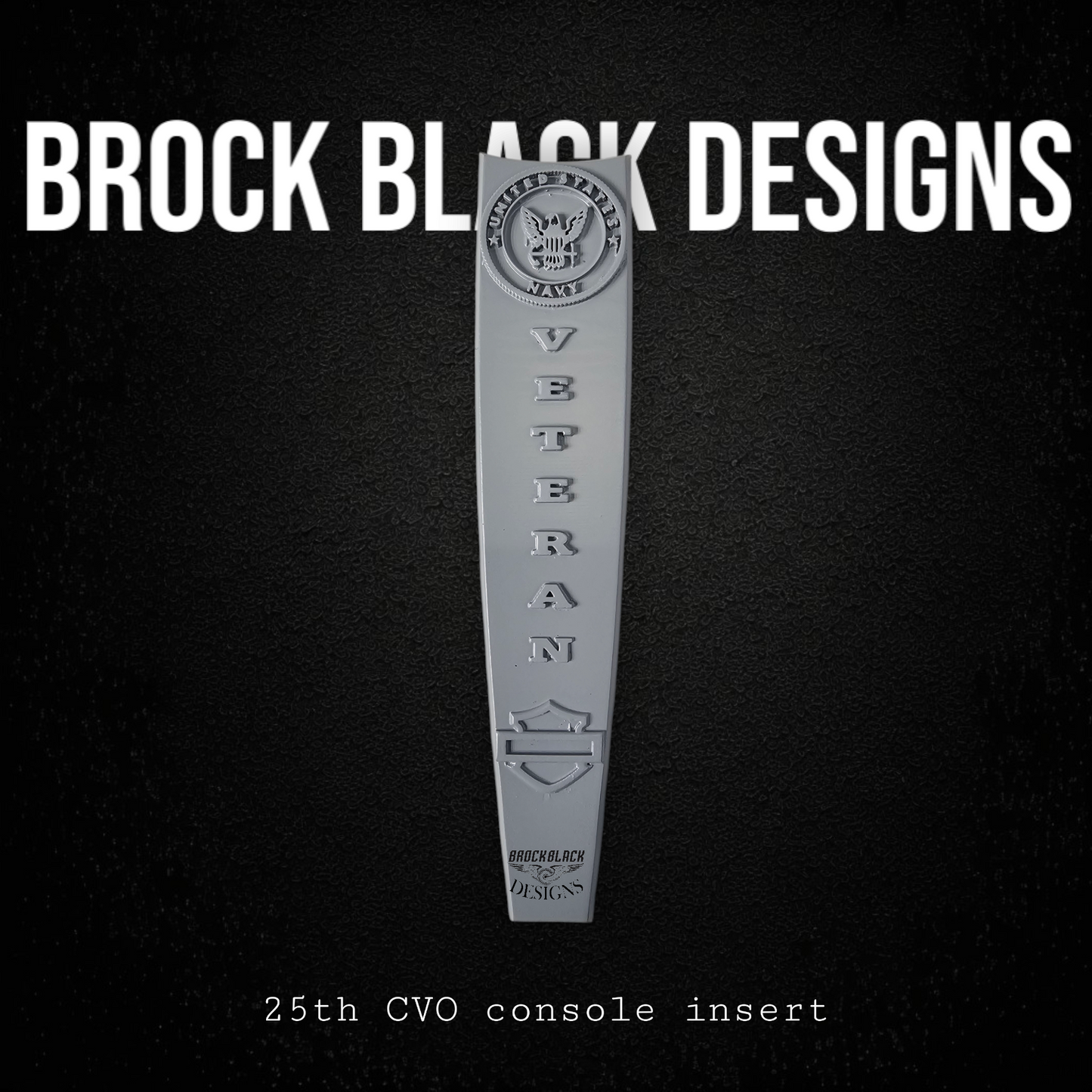 25th CVO console insert 3D navy Veteran