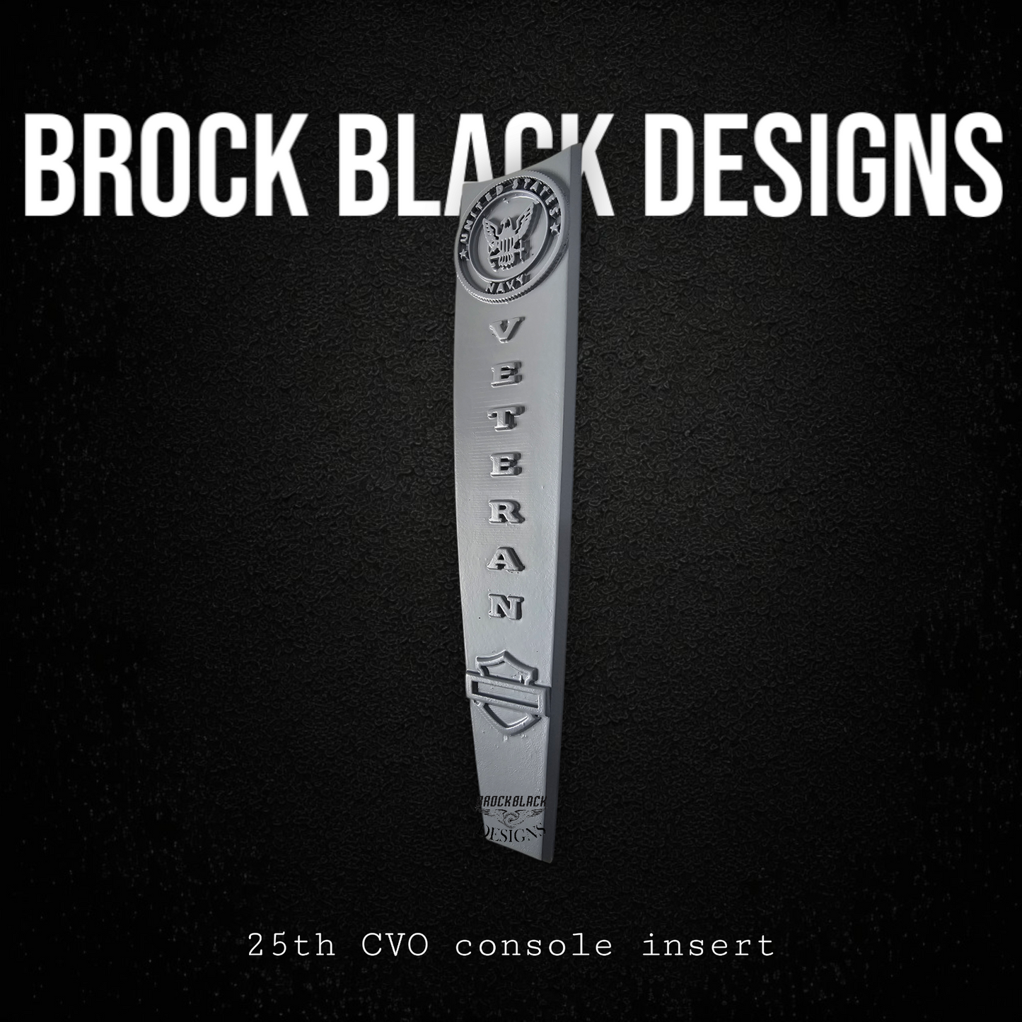 25th CVO console insert 3D navy Veteran