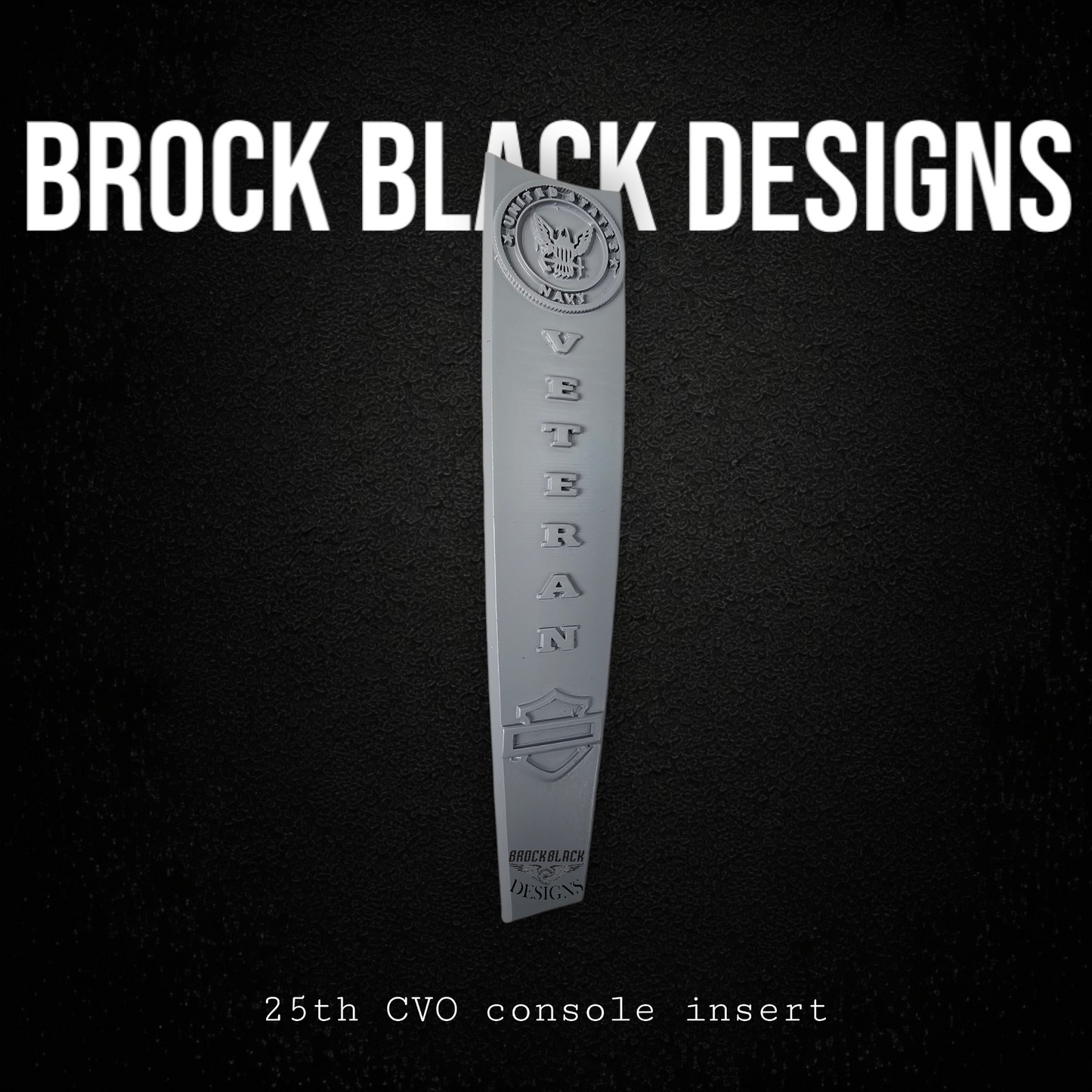 25th CVO console insert 3D navy Veteran