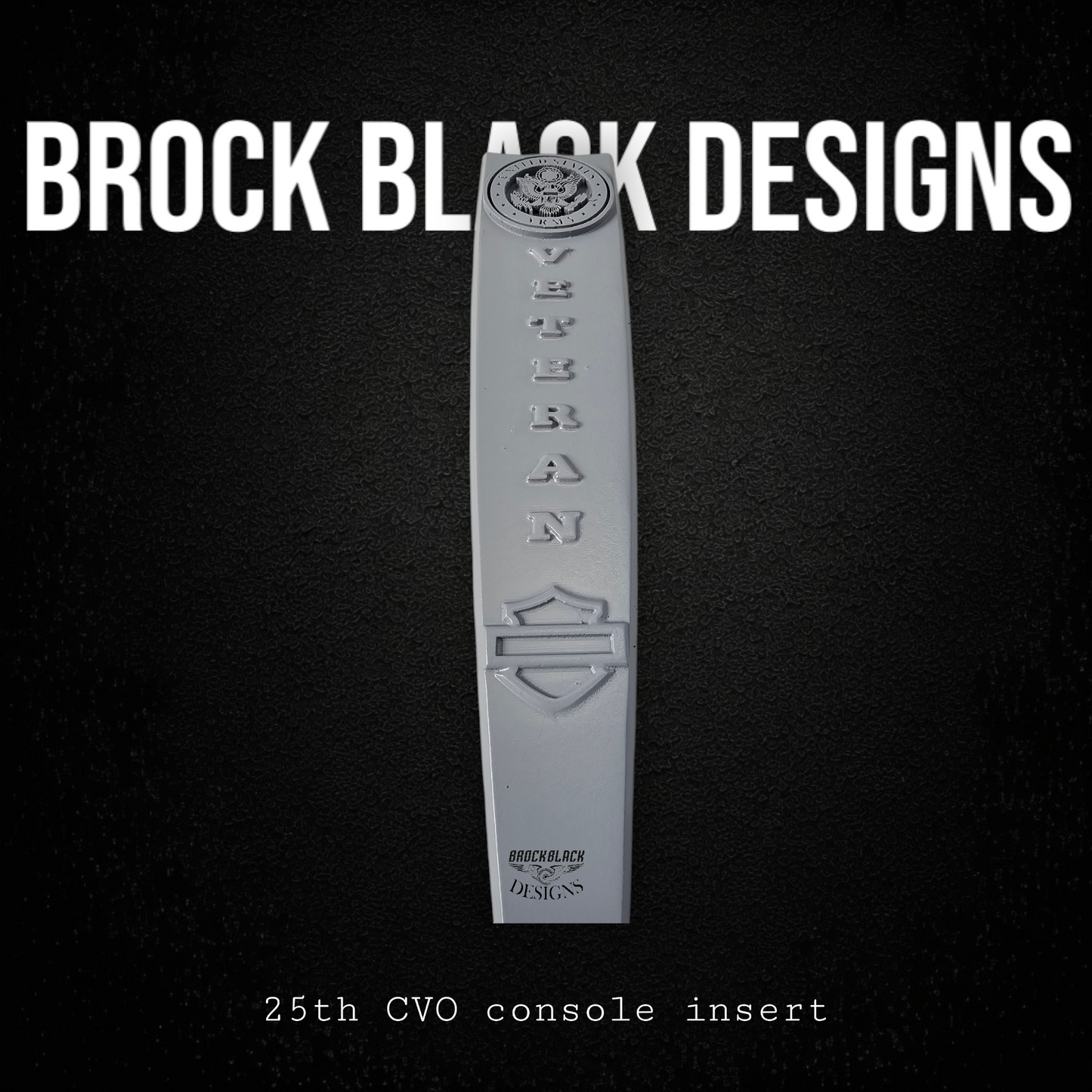 25th CVO console insert 3D Army seal Veteran
