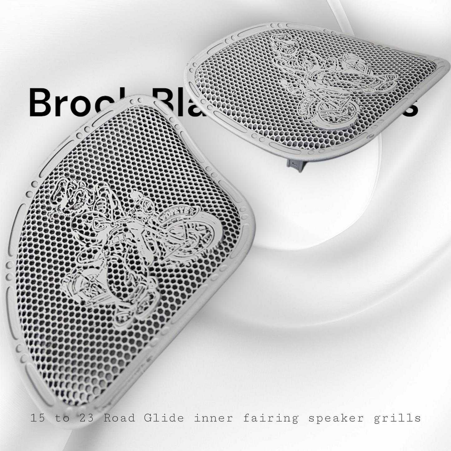 98 to 2024 Road Glide 3D Popeye speakers grill covers set