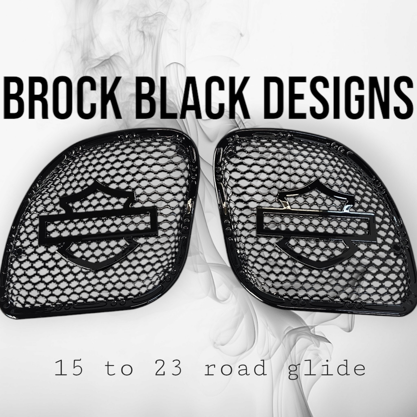 98 to 2024 Road Glide 3D shield speakers grill covers set