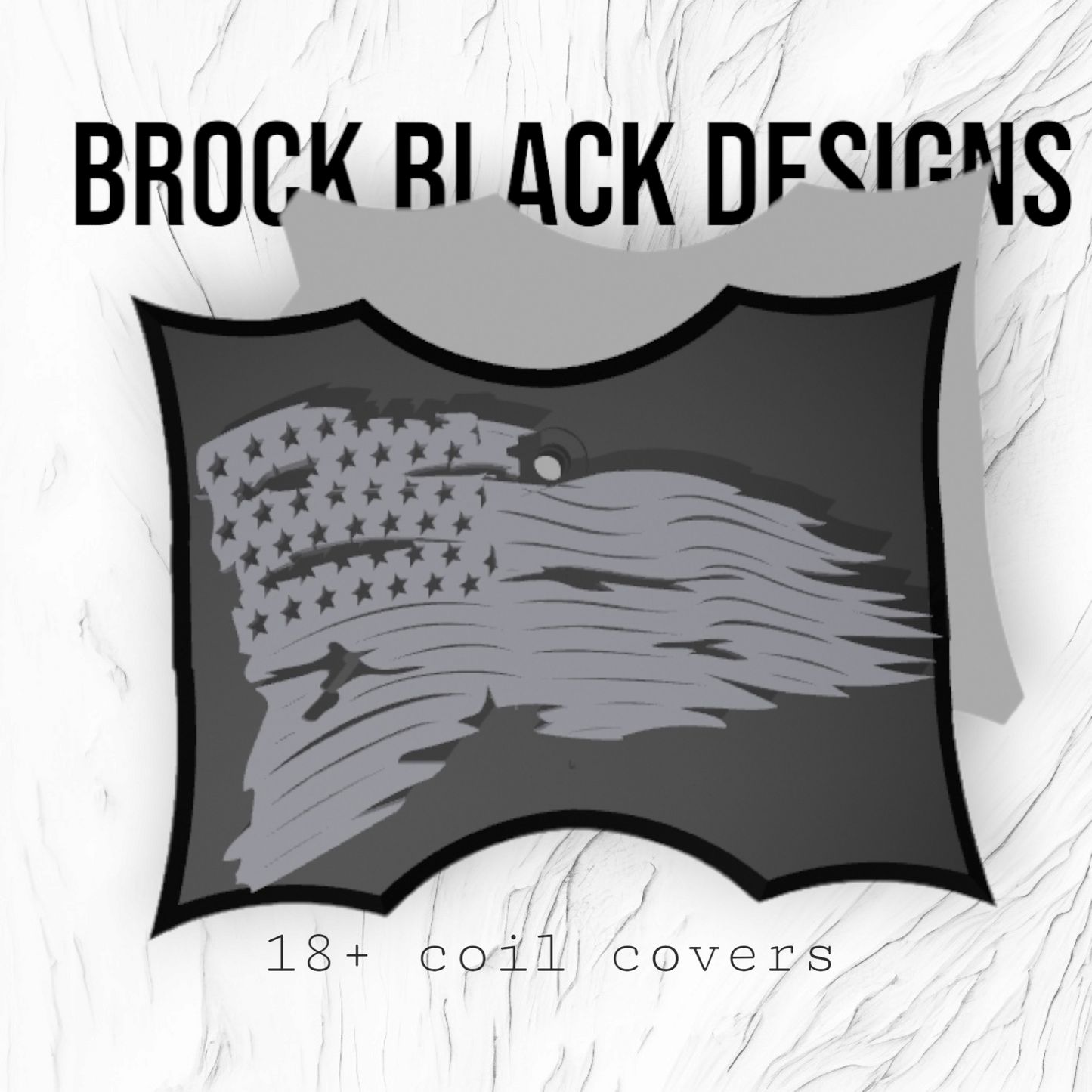 18+ Tattered flag themed Coil Cover