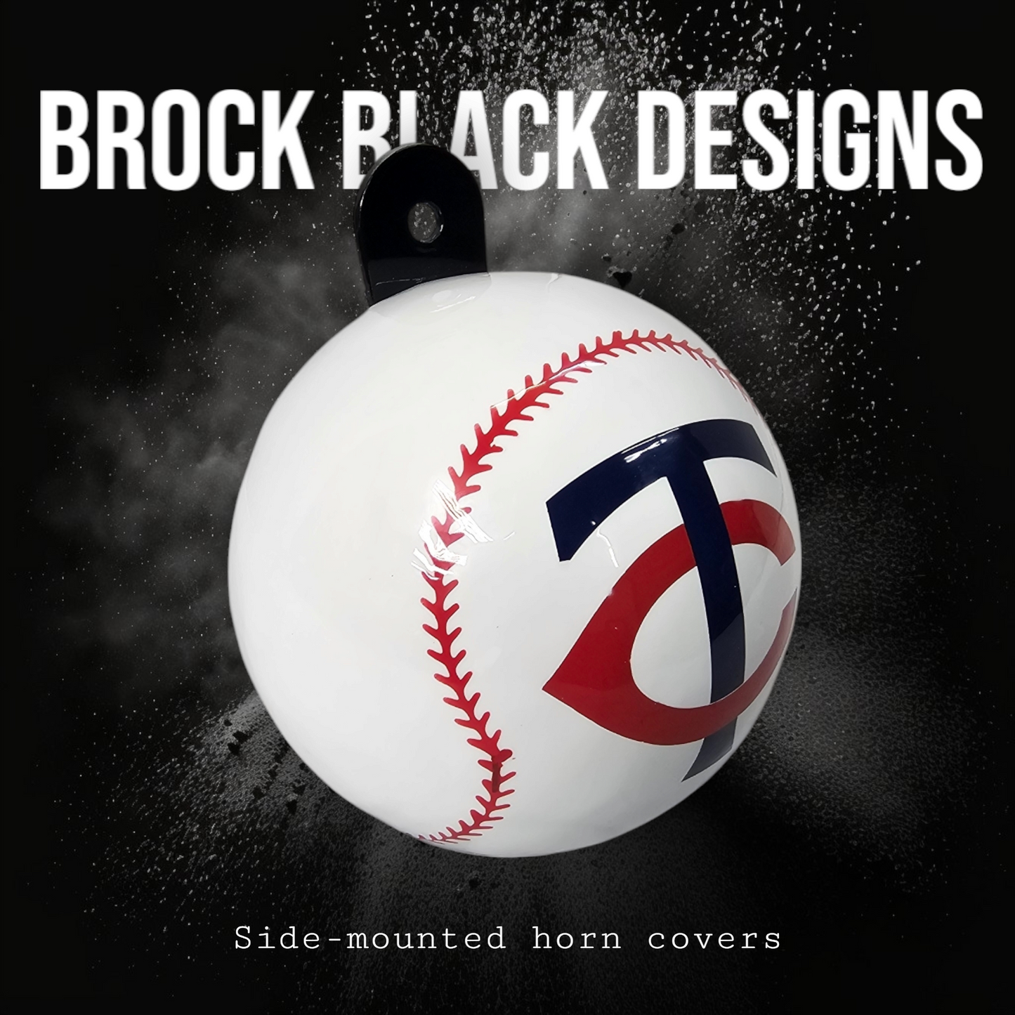 3D baseball themed horn cover