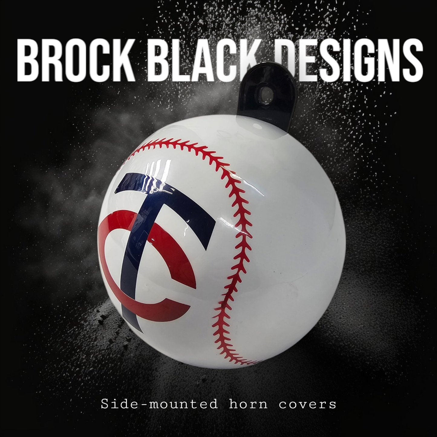 3D baseball themed horn cover