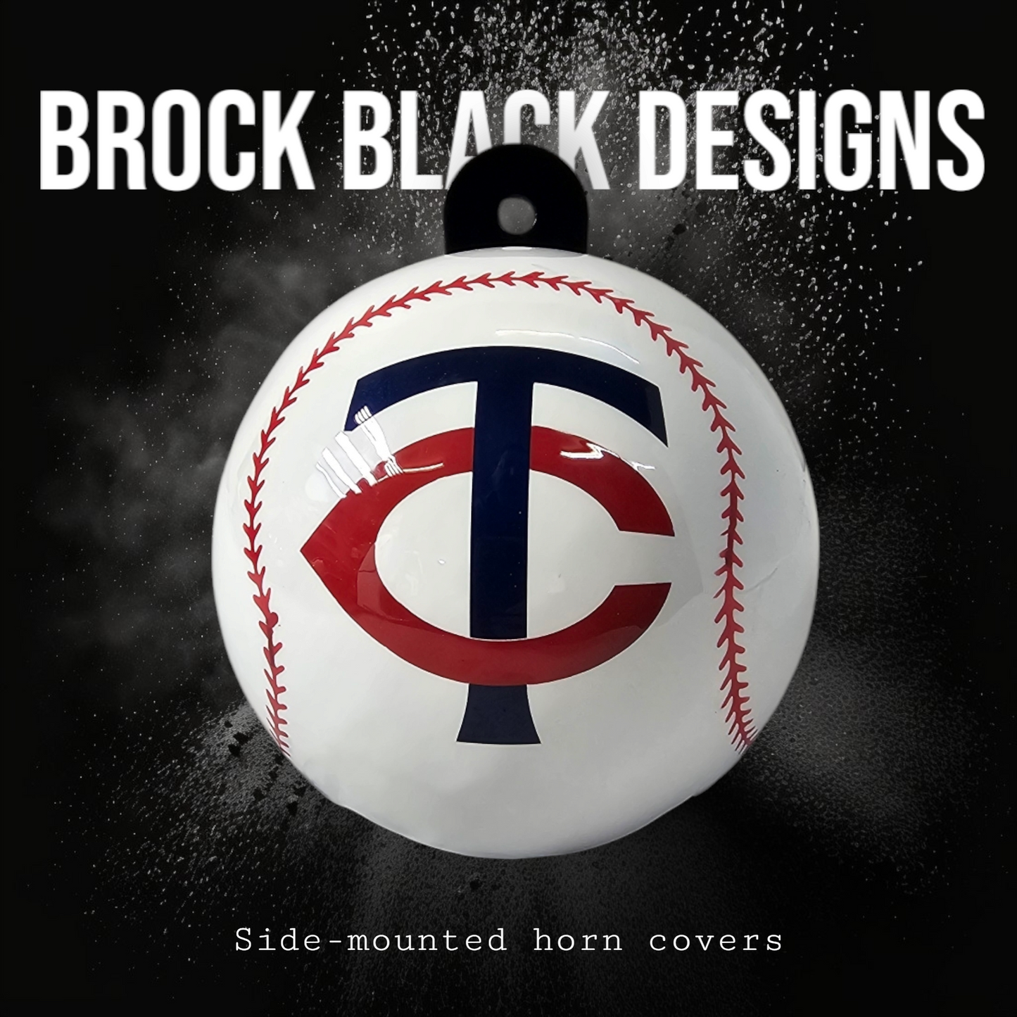 3D baseball themed horn cover