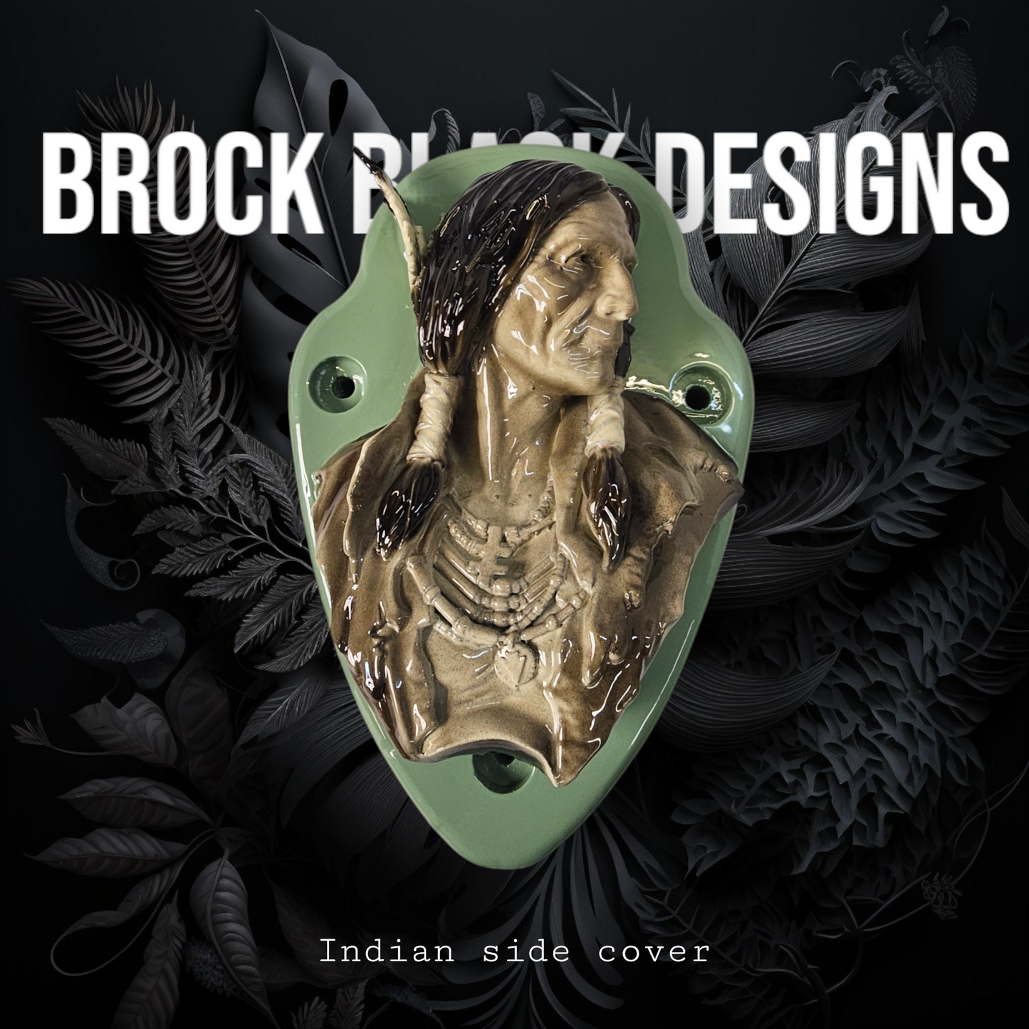 Native American bust Horn cover