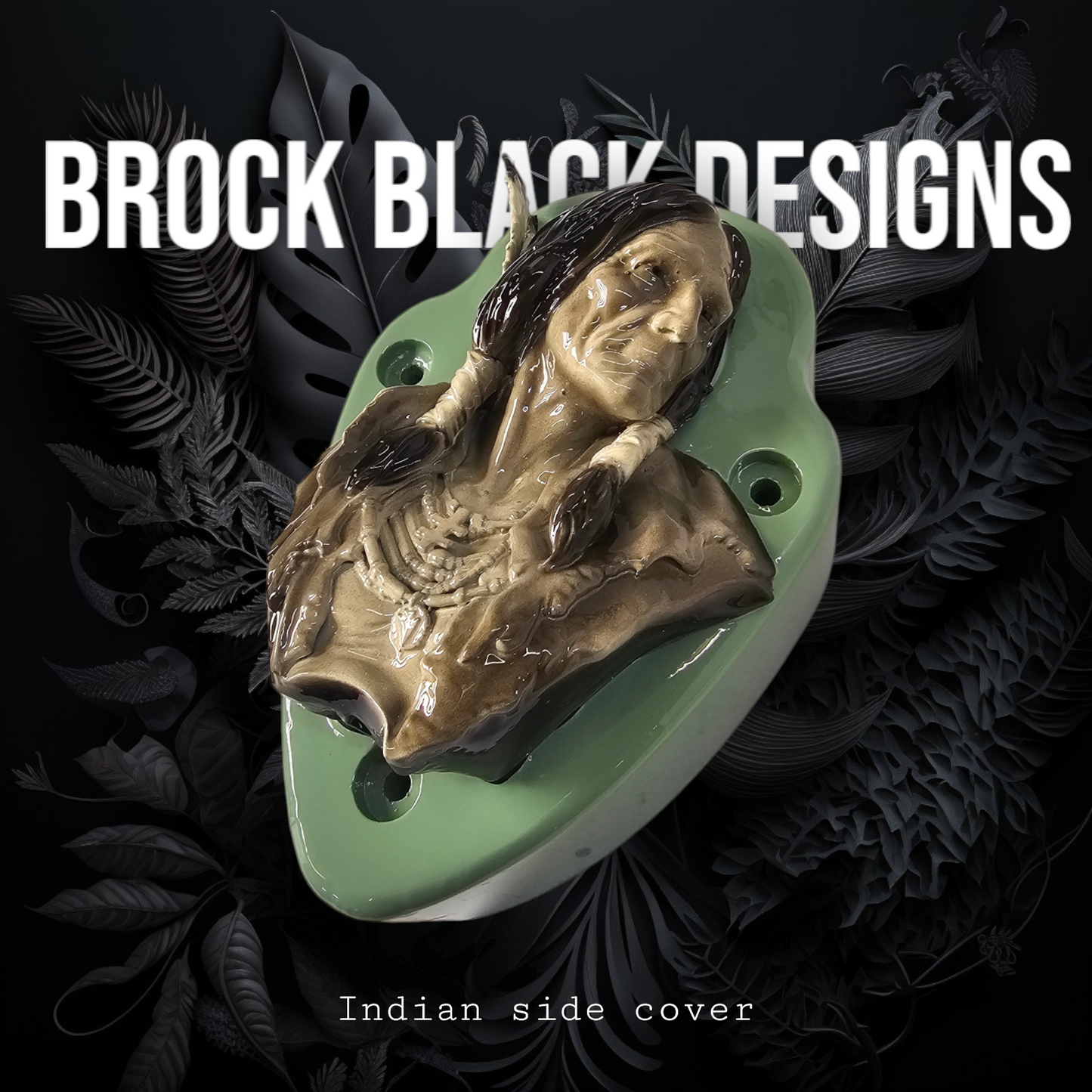 Native American bust Horn cover