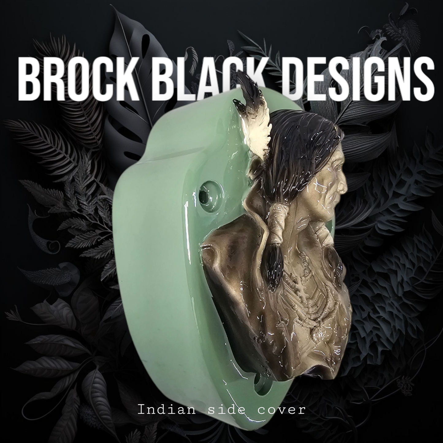 Native American bust Horn cover