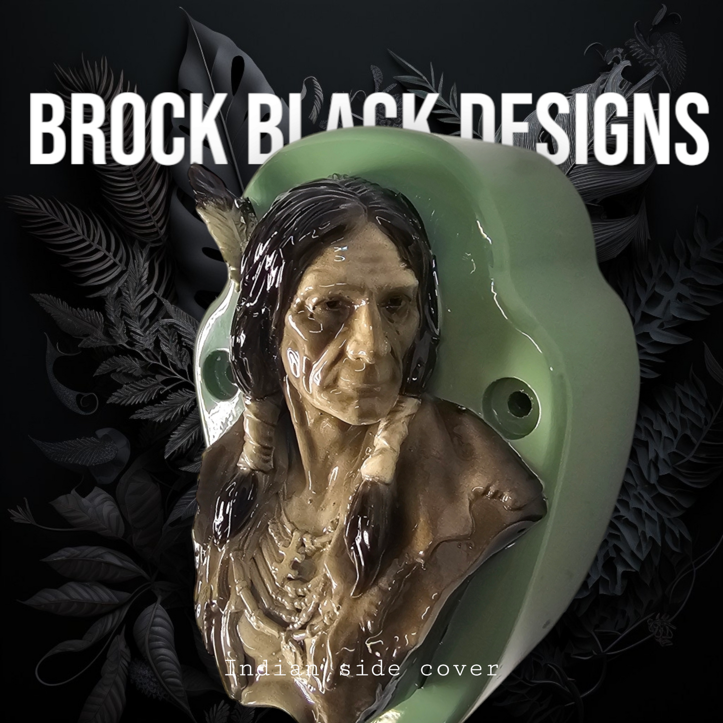 Native American bust Horn cover