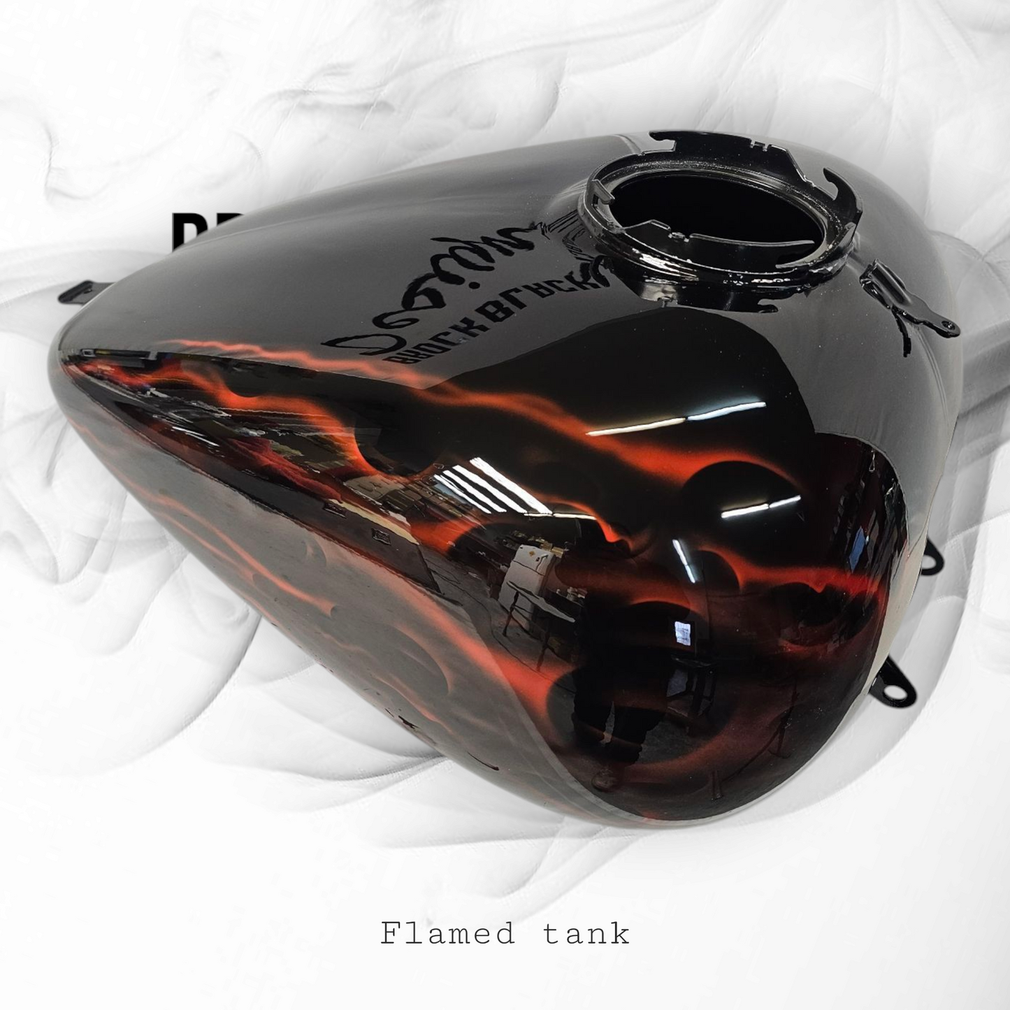 Harley Flamed Tank