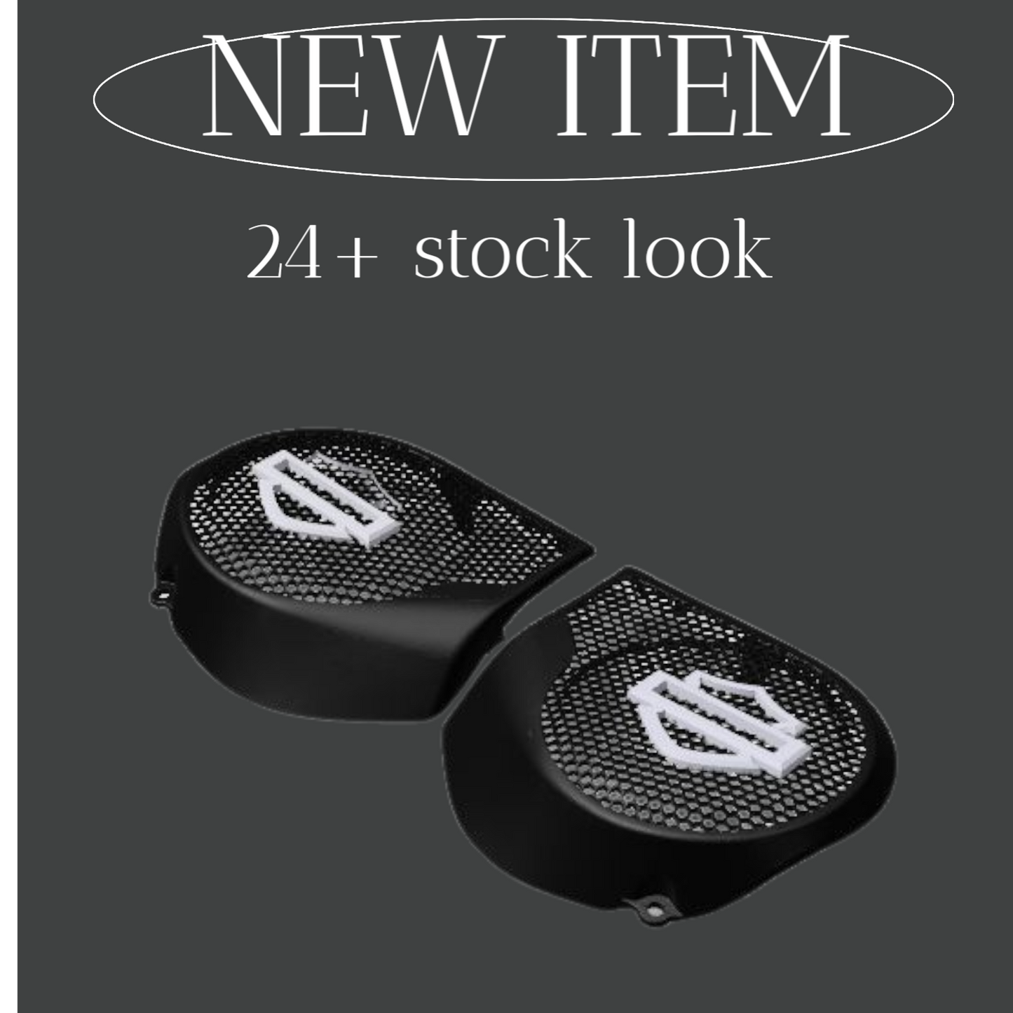 23.5+ Harley inner 3D shield speakers grill covers set