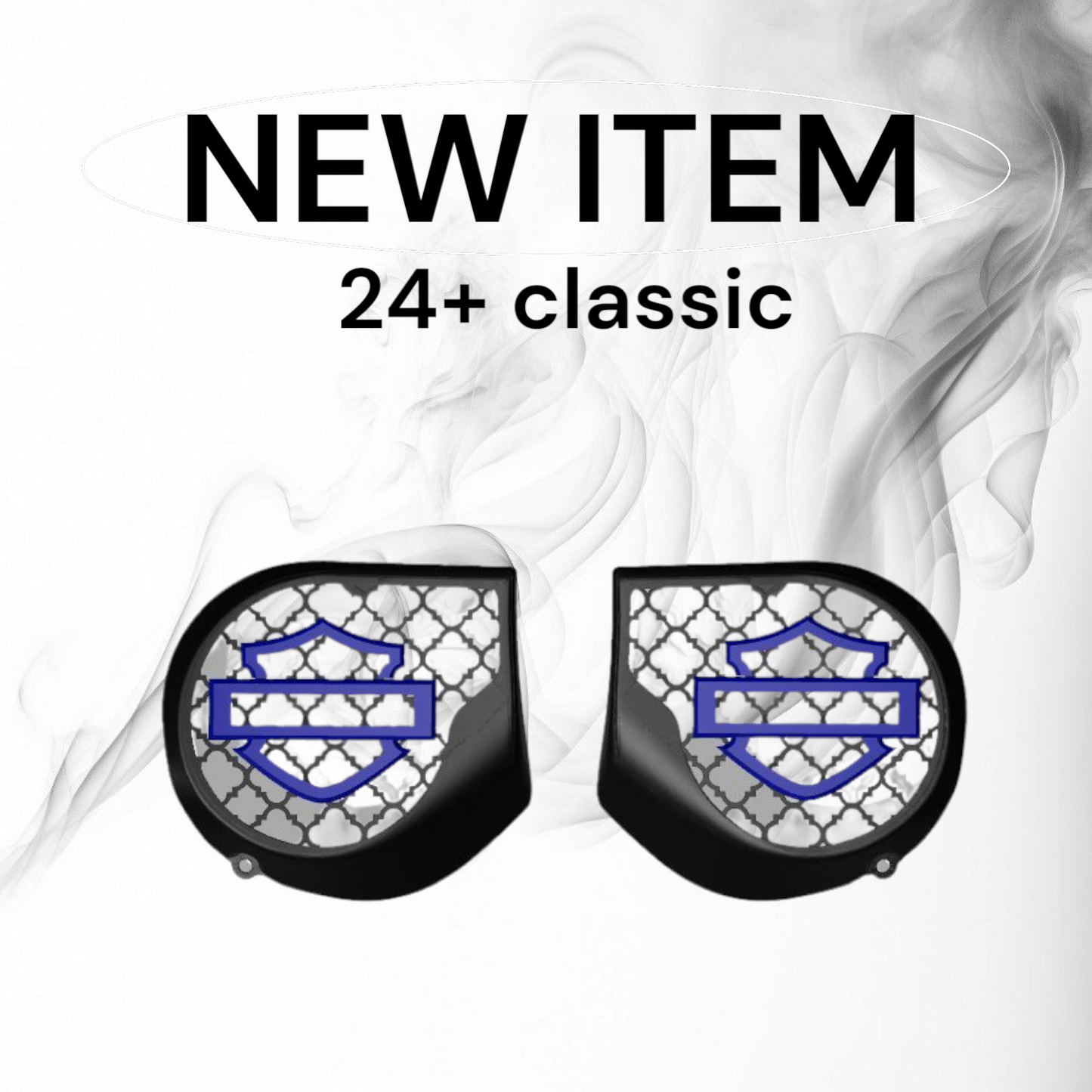 23.5+ Harley inner 3D shield speakers grill covers set