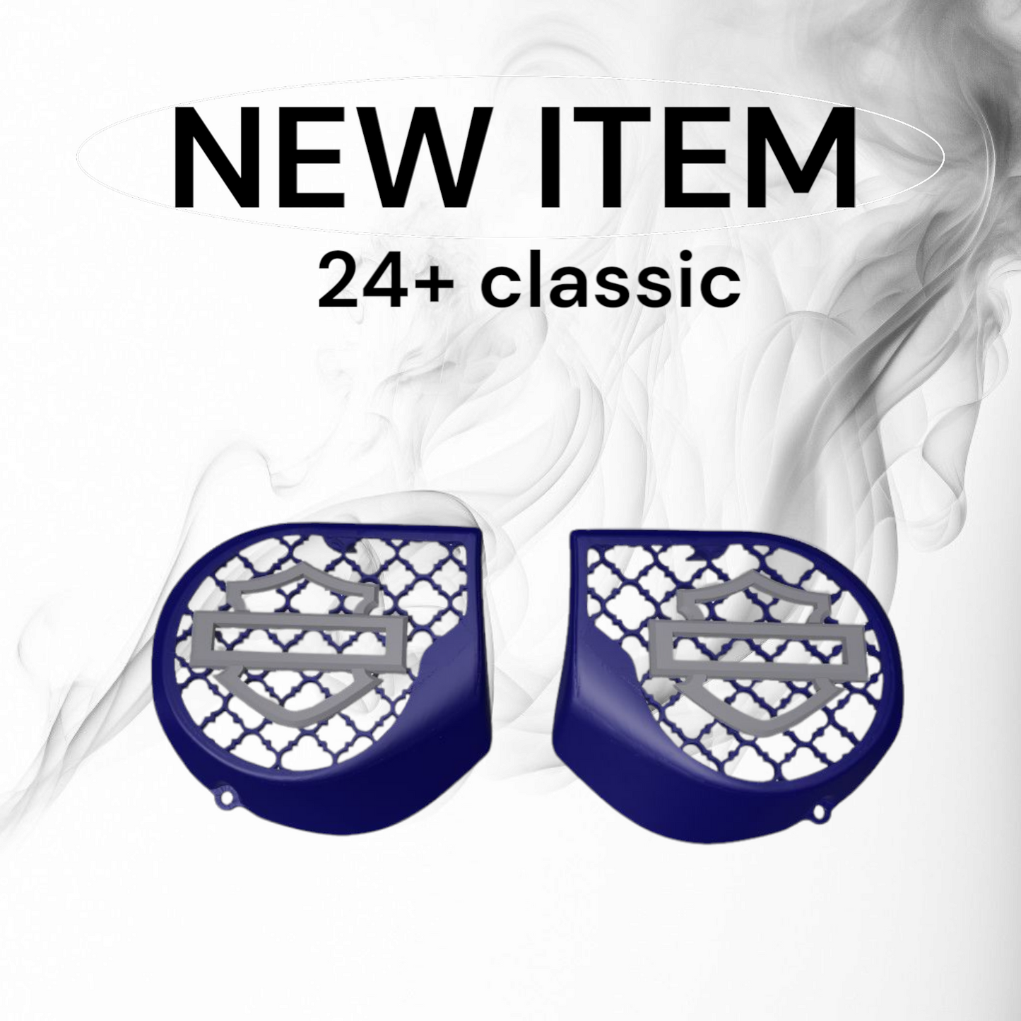 23.5+ Harley inner 3D shield speakers grill covers set