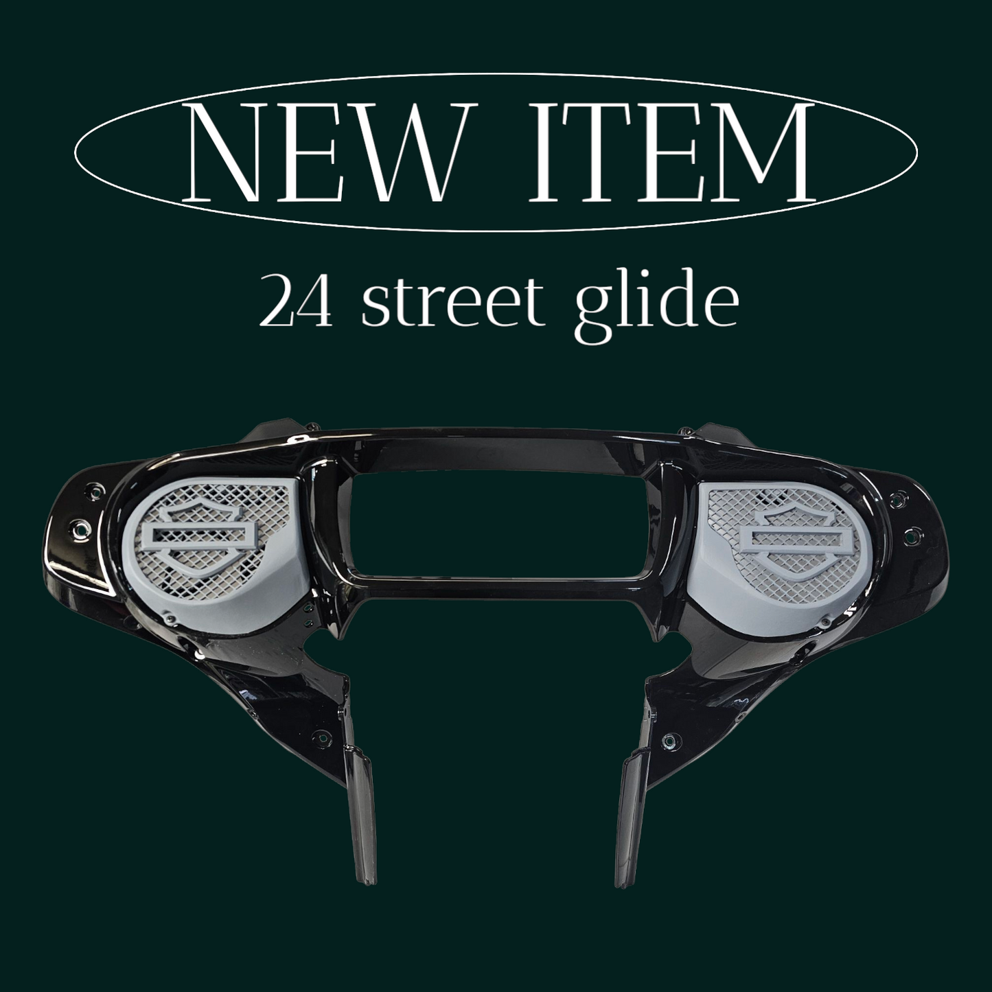 23.5+ Harley inner 3D shield speakers grill covers set