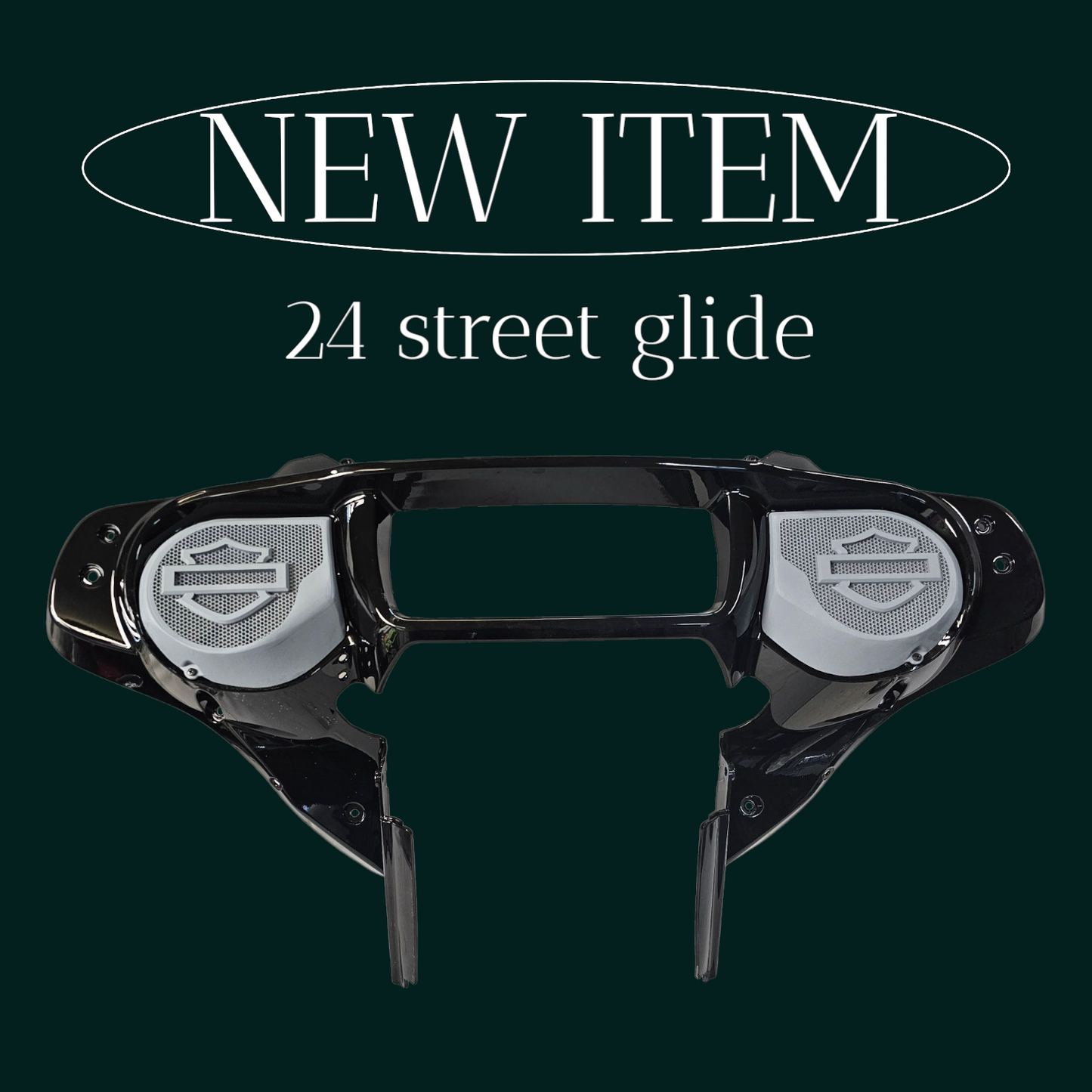 23.5+ Harley inner 3D shield speakers grill covers set