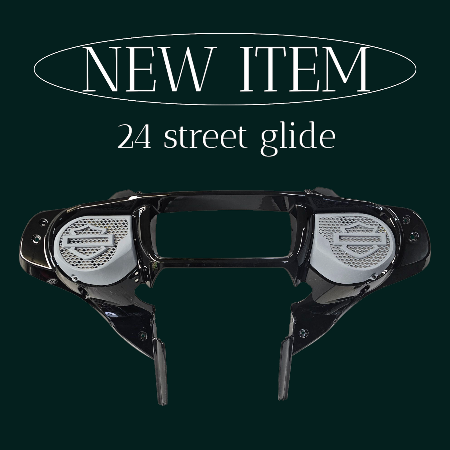 23.5+ Harley inner 3D shield speakers grill covers set