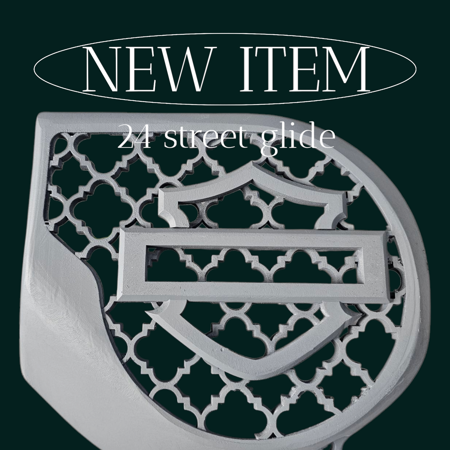 23.5+ Harley inner 3D shield speakers grill covers set