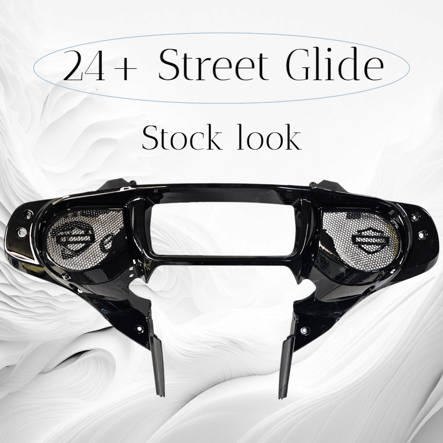 23.5+ Harley inner 3D shield speakers grill covers set