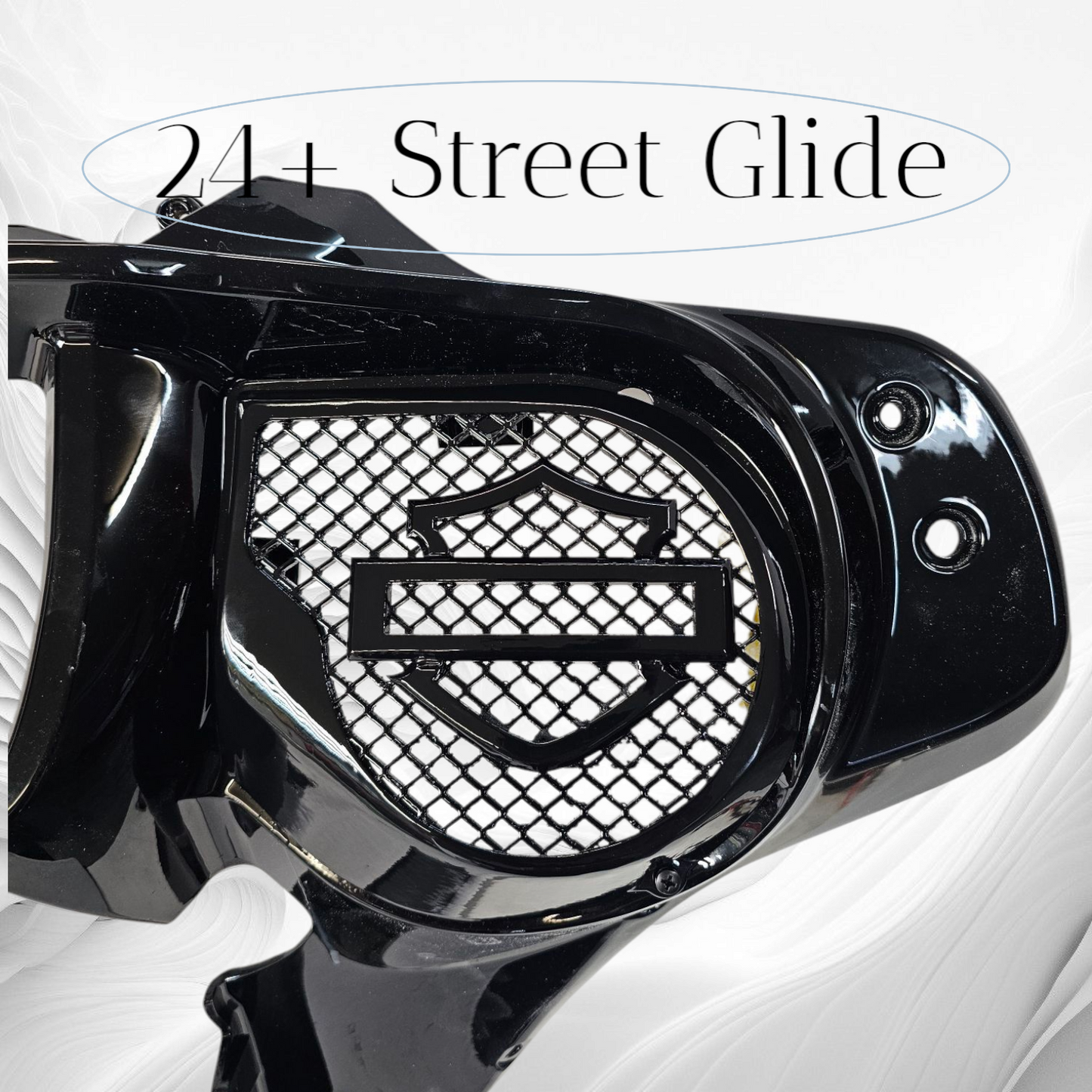 23.5+ Harley inner 3D shield speakers grill covers set